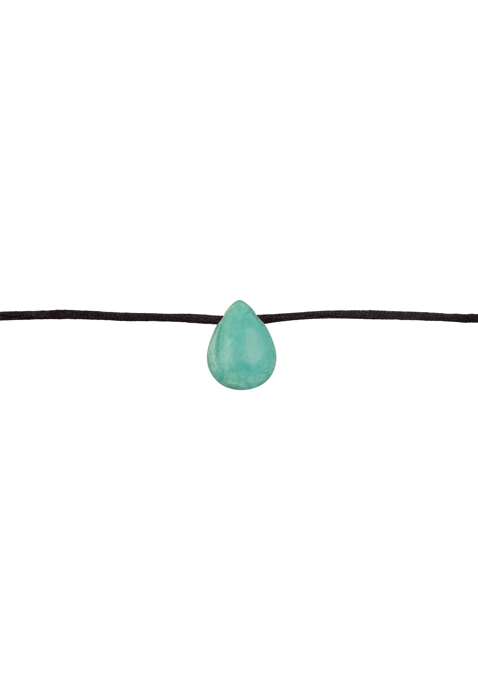 Elli Premium Choker »Halskette Choker Satin Türkis Edelstein Tropfen 925 Silber«
