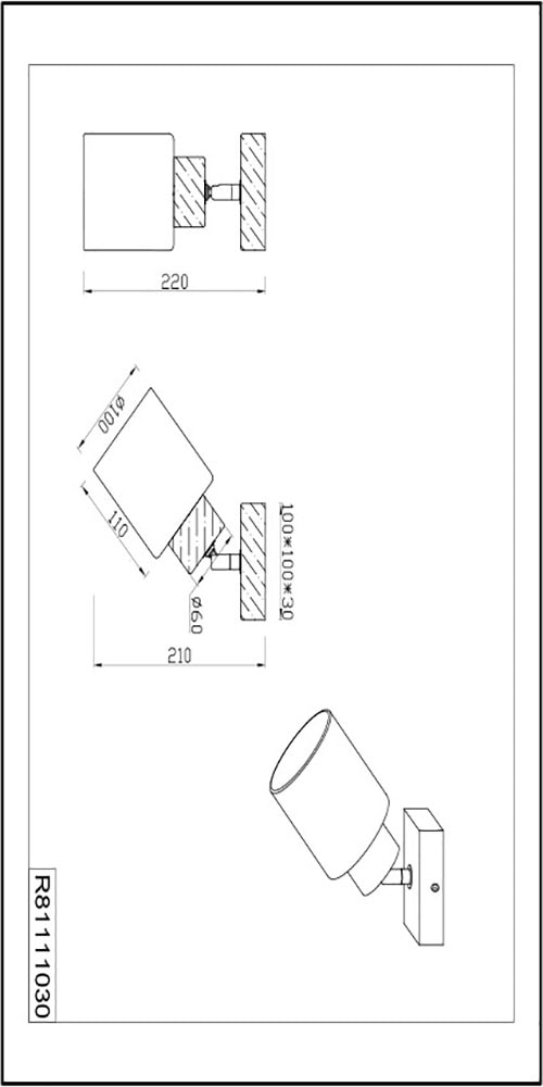 REALITY Leuchten Deckenstrahler »Assam«, 1 flammig, Leuchtmittel E14 | ohne Leuchtmittel, Spot 1-flg. Naturholz, exkl 1xE14 max 25W, Glasschirm weiß schwenkbar