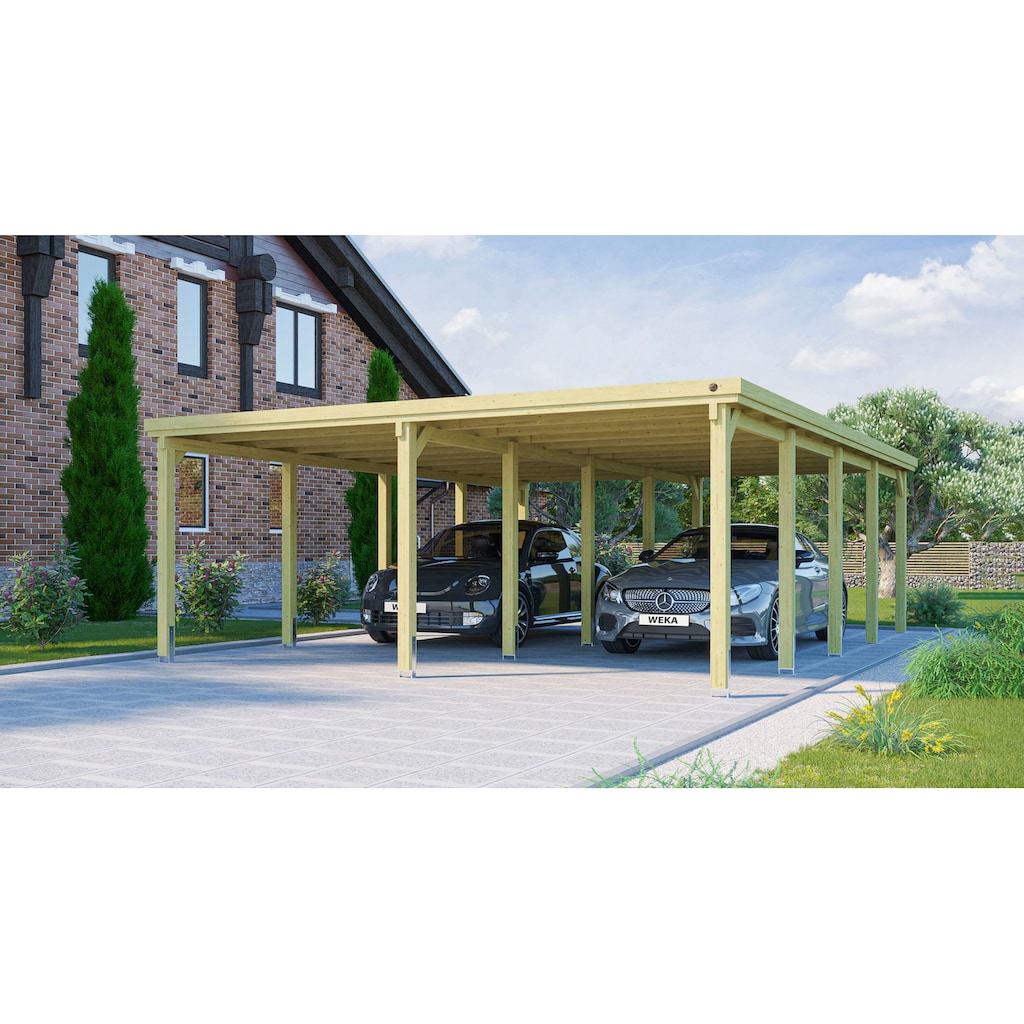 weka Doppelcarport »618 Gr.3«, Holz, 270 cm, braun