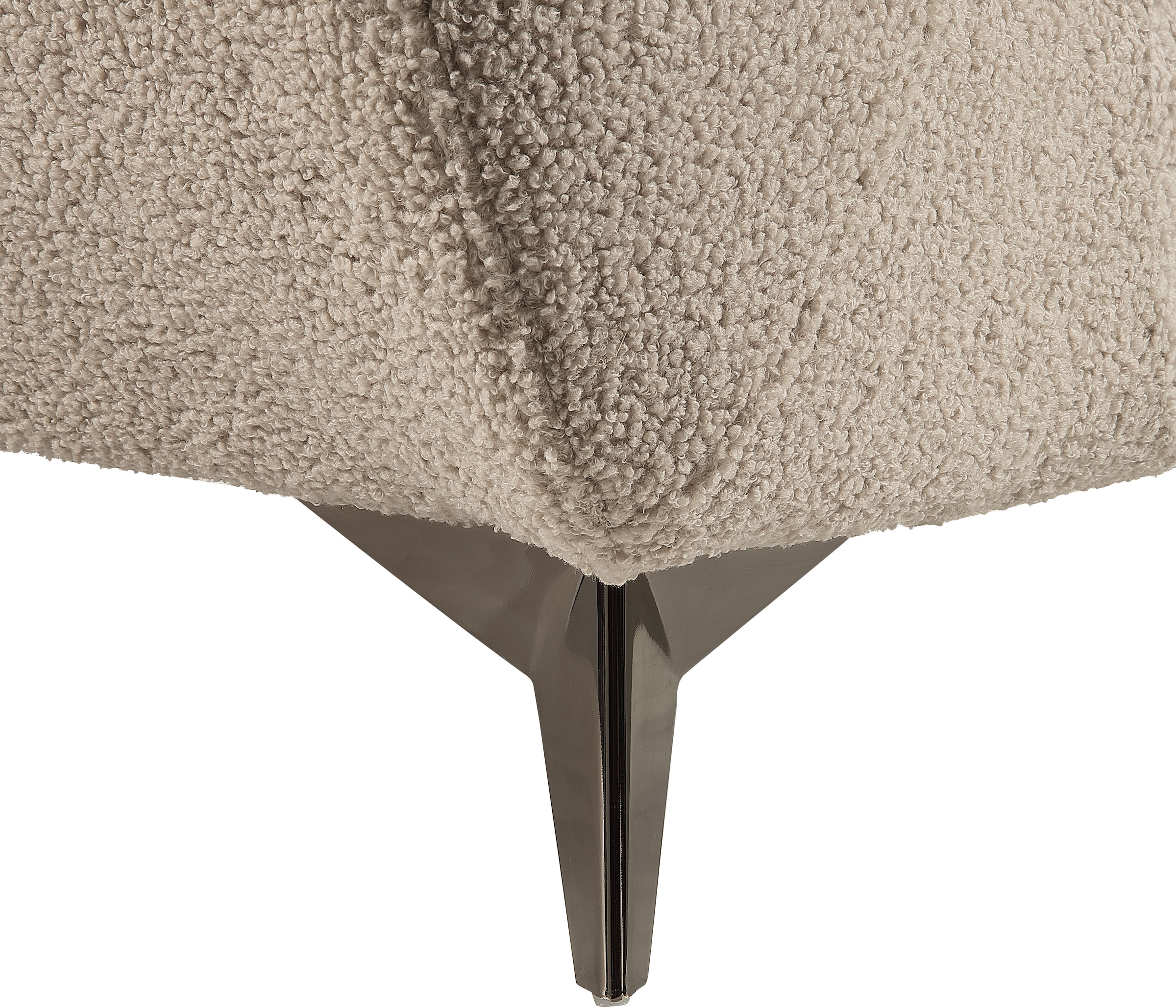 ATLANTIC home collection Sessel »Shawn«, mit Federkern, trendy Bezug mit Teddyoptik