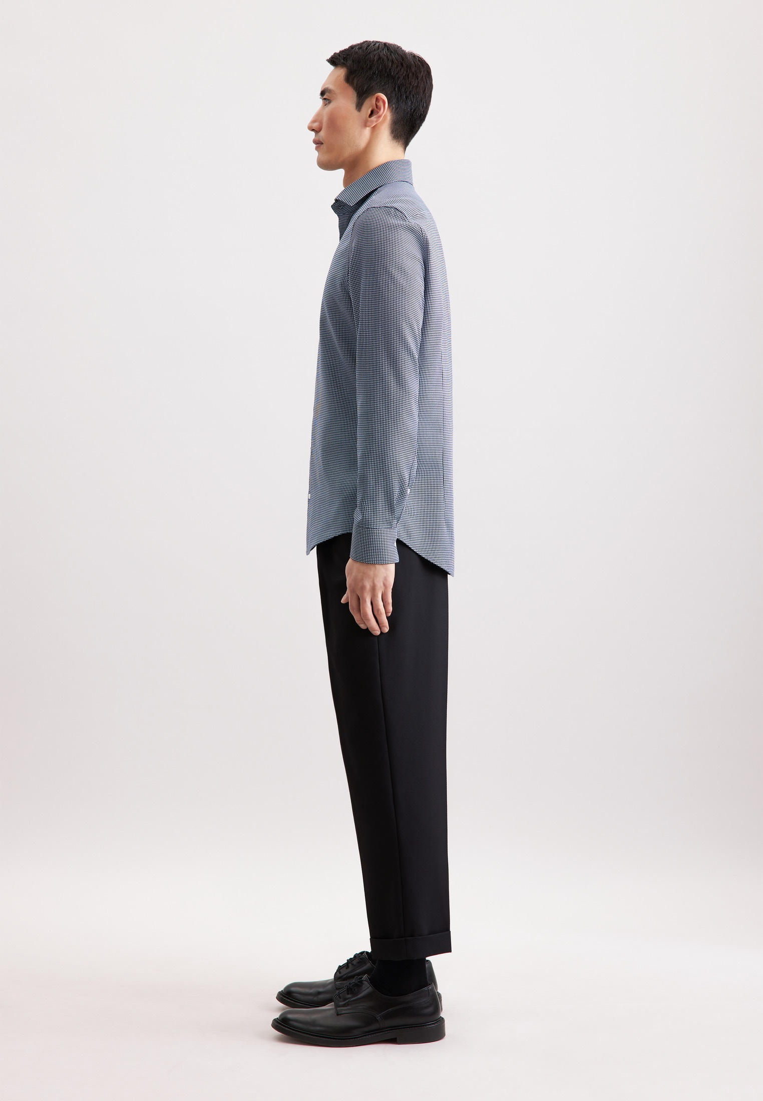 seidensticker Businesshemd »Schwarze Rose« Slim 1/1 Kentkragen Pepita