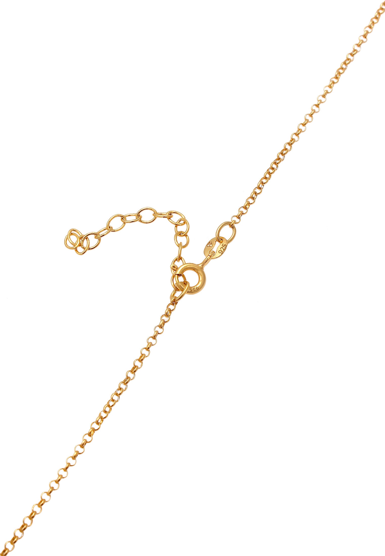 Elli Kette mit Anhänger »Halskette Elli Halskette Edelweiss Herz Dirndl Look 925 Silber«