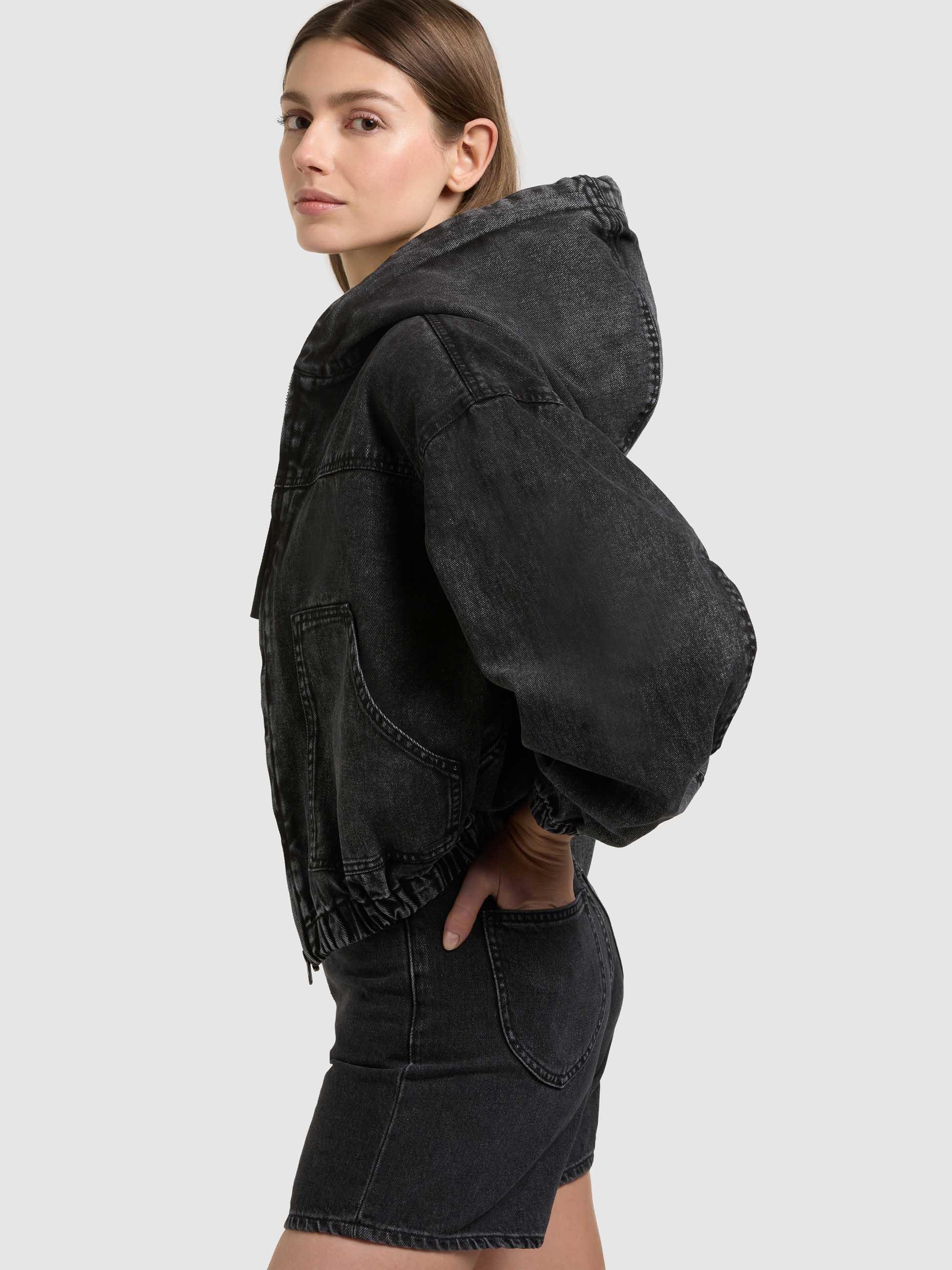 khujo Jeansjacke »Jeansjacke Gretel« mit Kapuze Modische Jacke in Jeans-Optik