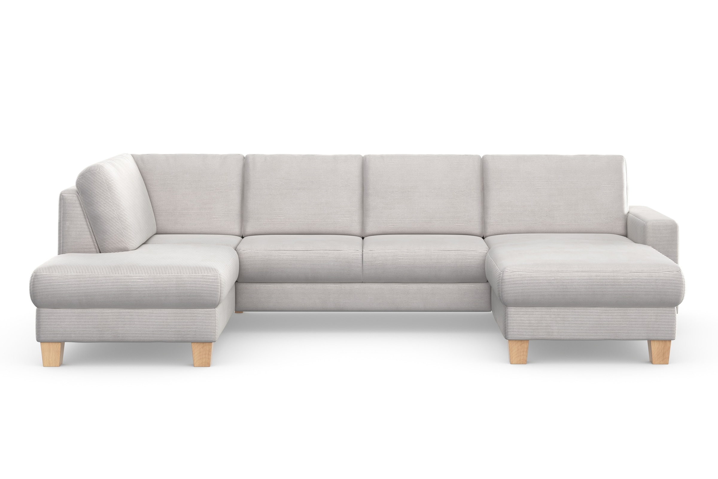 Home affaire Wohnlandschaft »Summer U-Form«, mit oder ohne Bettfunktion und Bettkasten, Cord-Bezug