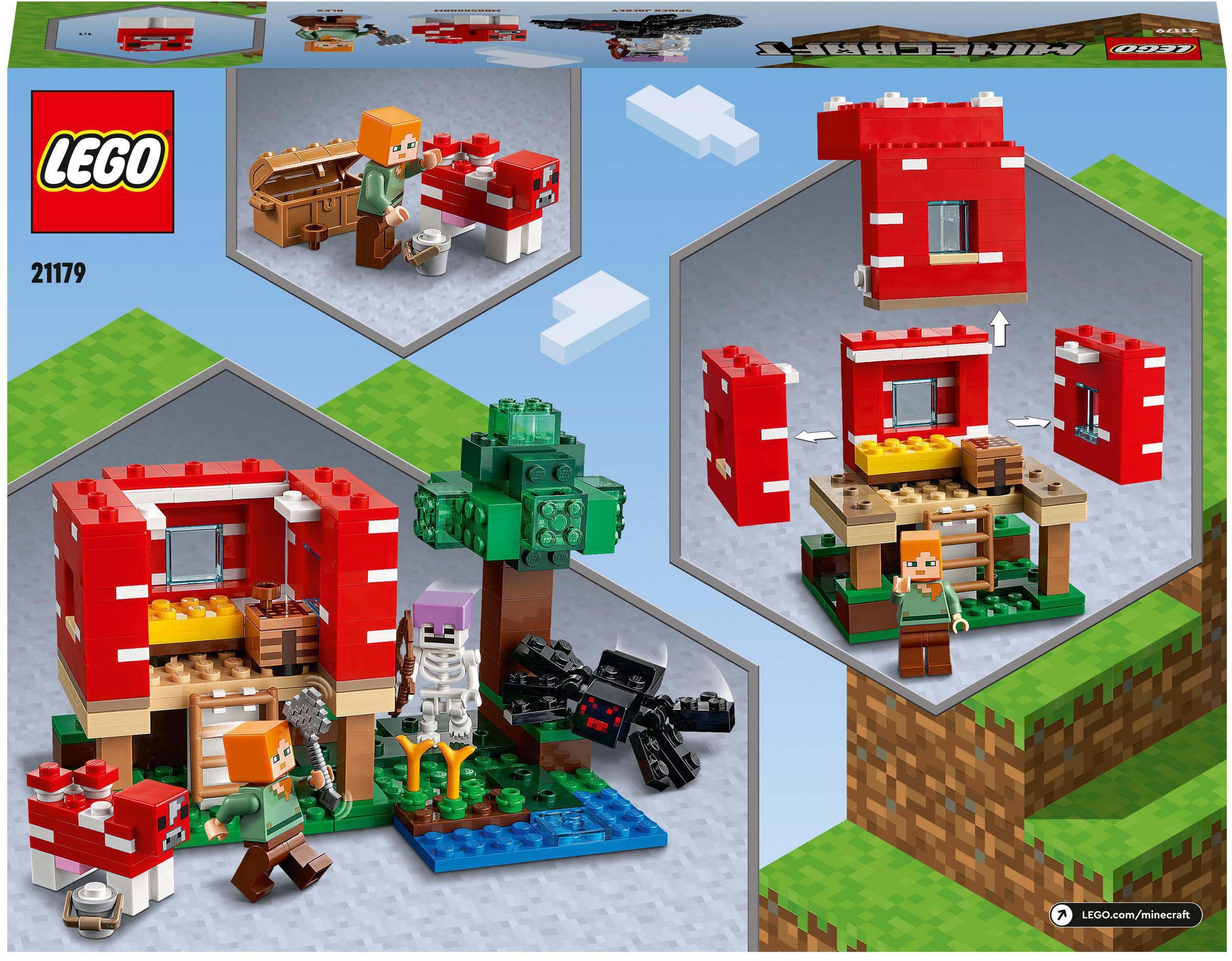 LEGO® Konstruktionsspielsteine »Das Pilzhaus (21179), LEGO® Minecraft™«, (272 St.)