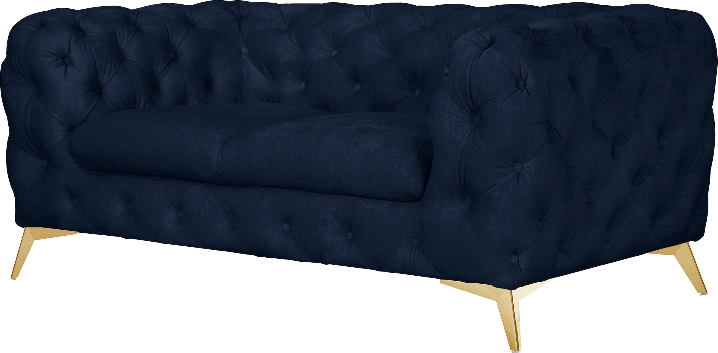 Leonique Chesterfield-Sofa »Glynis«, aufwändige Knopfheftung, moderne Chesterfield Optik, Fußfarbe wählbar