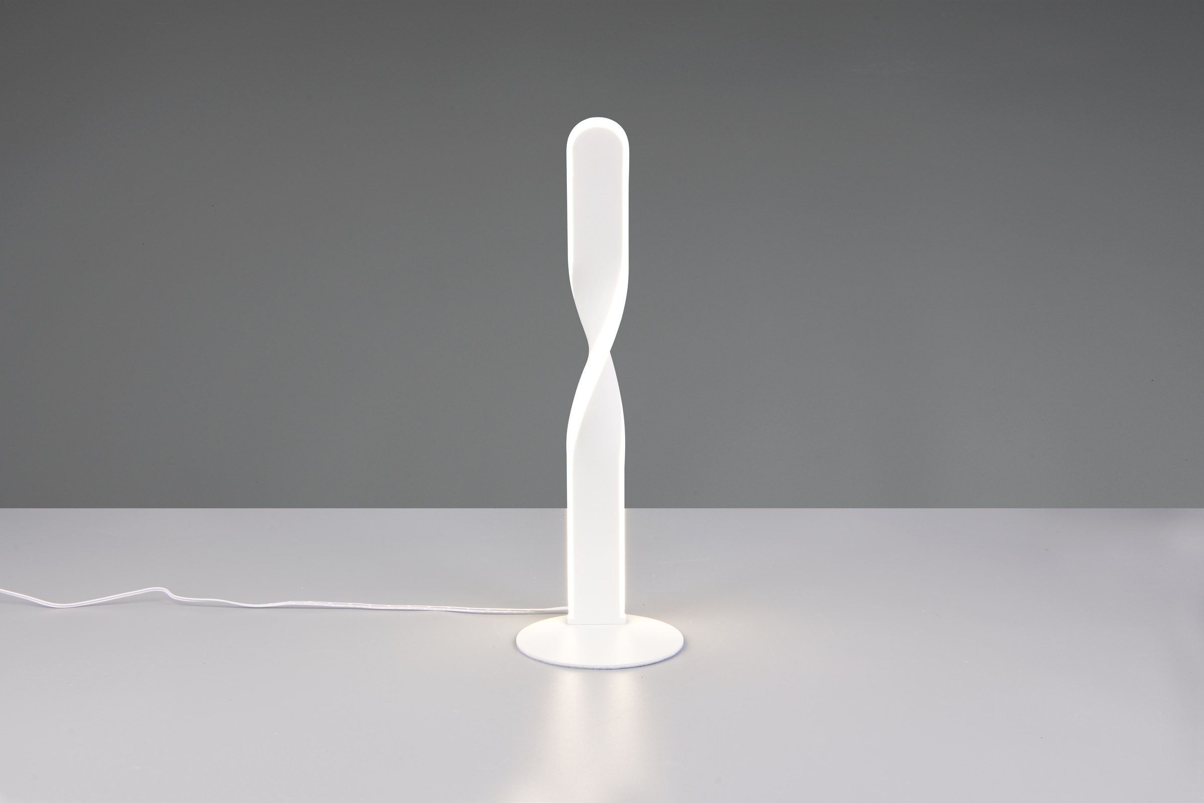 REALITY Leuchten LED Tischleuchte »GINKO, LED Tischlampe 10W 1070 Lumen 4000K kaltweiß, Schreibtischlampe« LED-Board 1 Stk. Kaltweiß Tischleuchte mit Schnurschalter ON/OFF, Höhe 40,5 cm Ø 13 cm