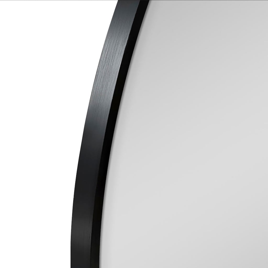Talos Badspiegel »Picasso schwarz Ø 25 cm«, hochwertiger Aluminiumrahmen