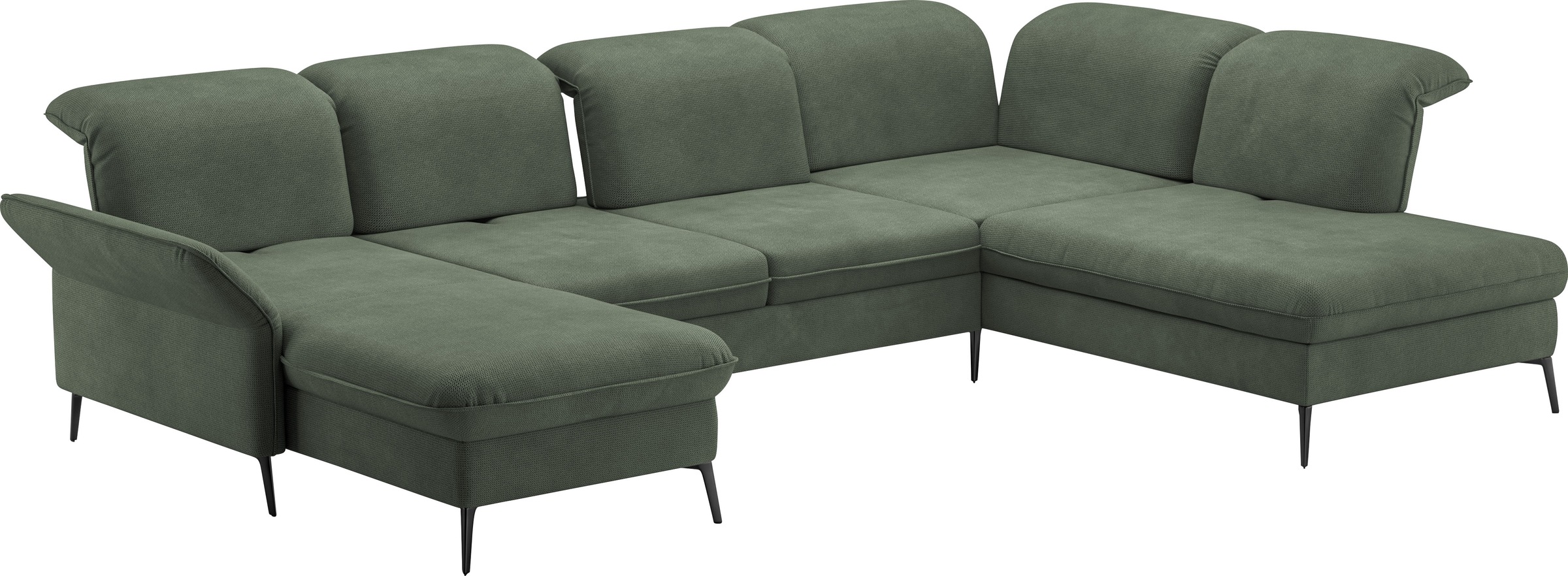 sit&more Wohnlandschaft »Emely, inkl. Sitztiefenverstellung«, wahlweise mit Bettfunktion,Bettkasten,Kopf- & Armteilverstellung