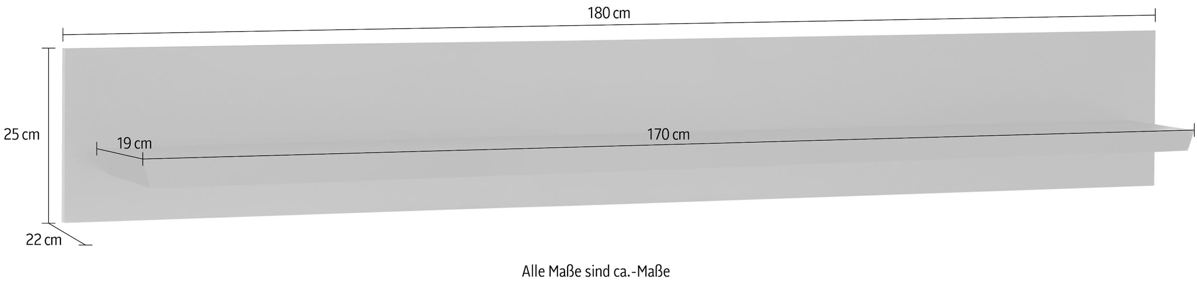 Home affaire Wandboard »Lincoln, Wandregal im Landhausstil, Wandhalter mit Ablagefläche« edles Design, in zwei Größen verfügbar, vielseitig einsetzbar