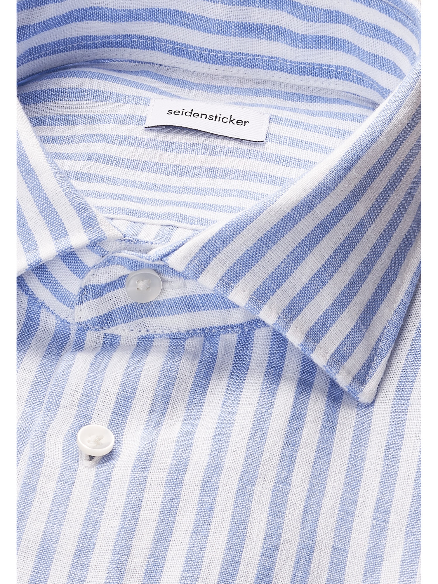 seidensticker Leinenhemd »Schwarze Rose« Shaped 1/1 Kentkragen Gestreift