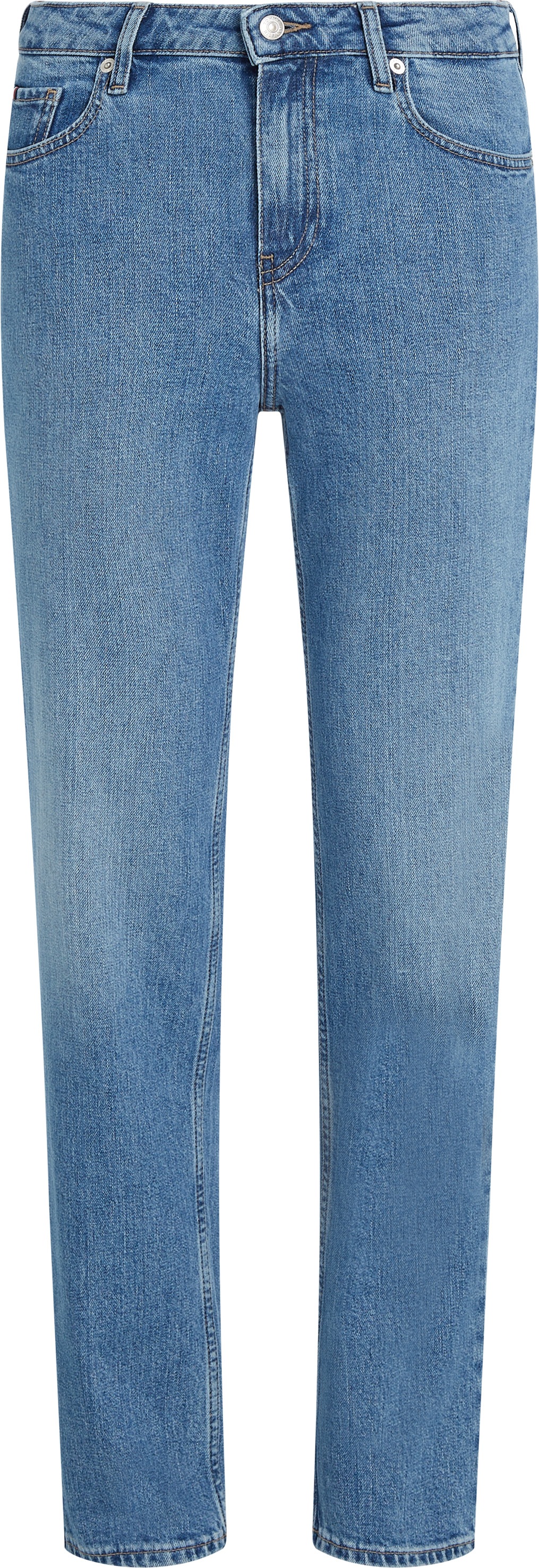 Tommy Hilfiger Straight-Jeans »CLASSIC STRAIGHT RW ECRU«, mit Logo-Badge, in Knöchellänge
