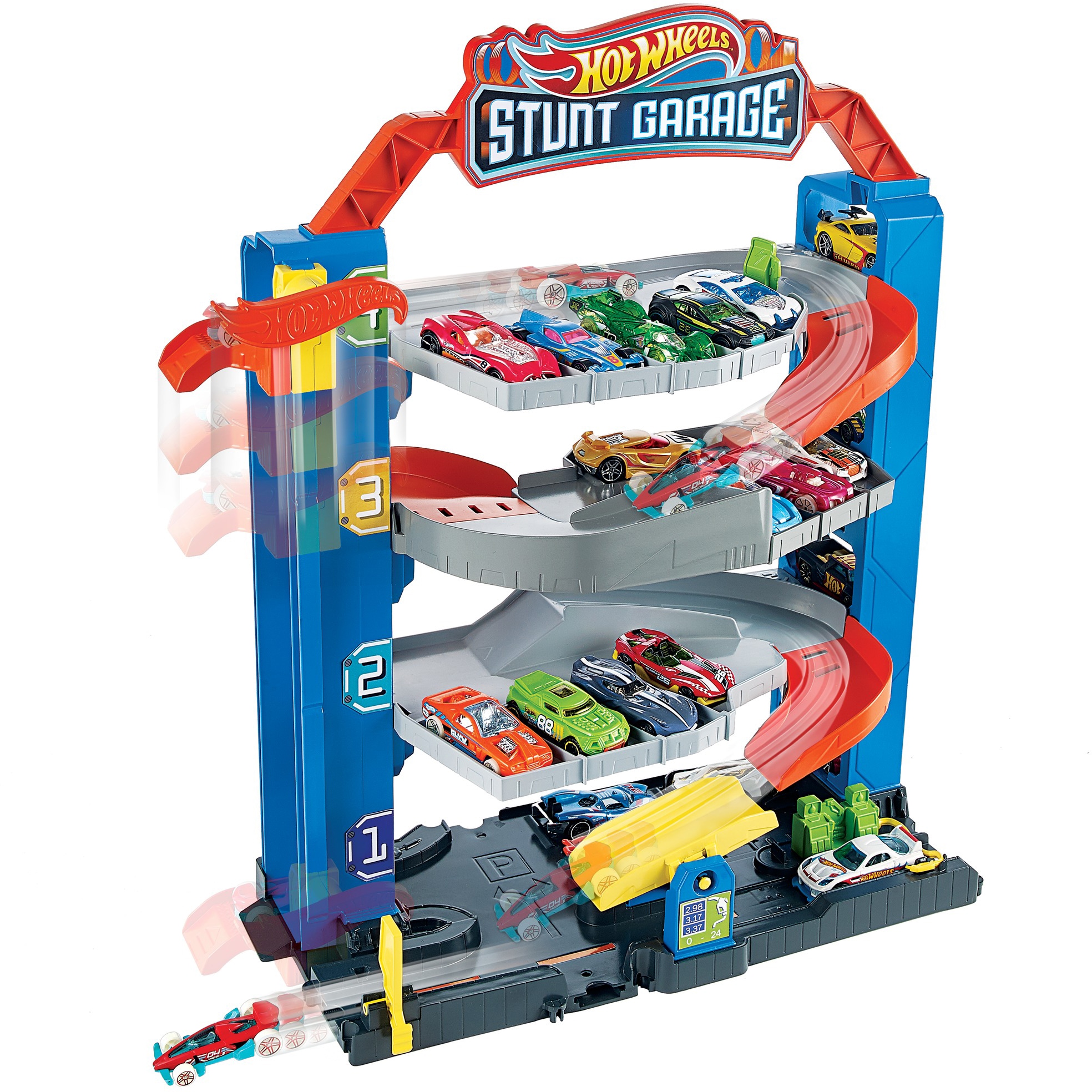 Hot Wheels Spiel-Parkgarage »Stunt-Garage Spielset, Parkhaus«, inklusive 1 Spielzeugauto