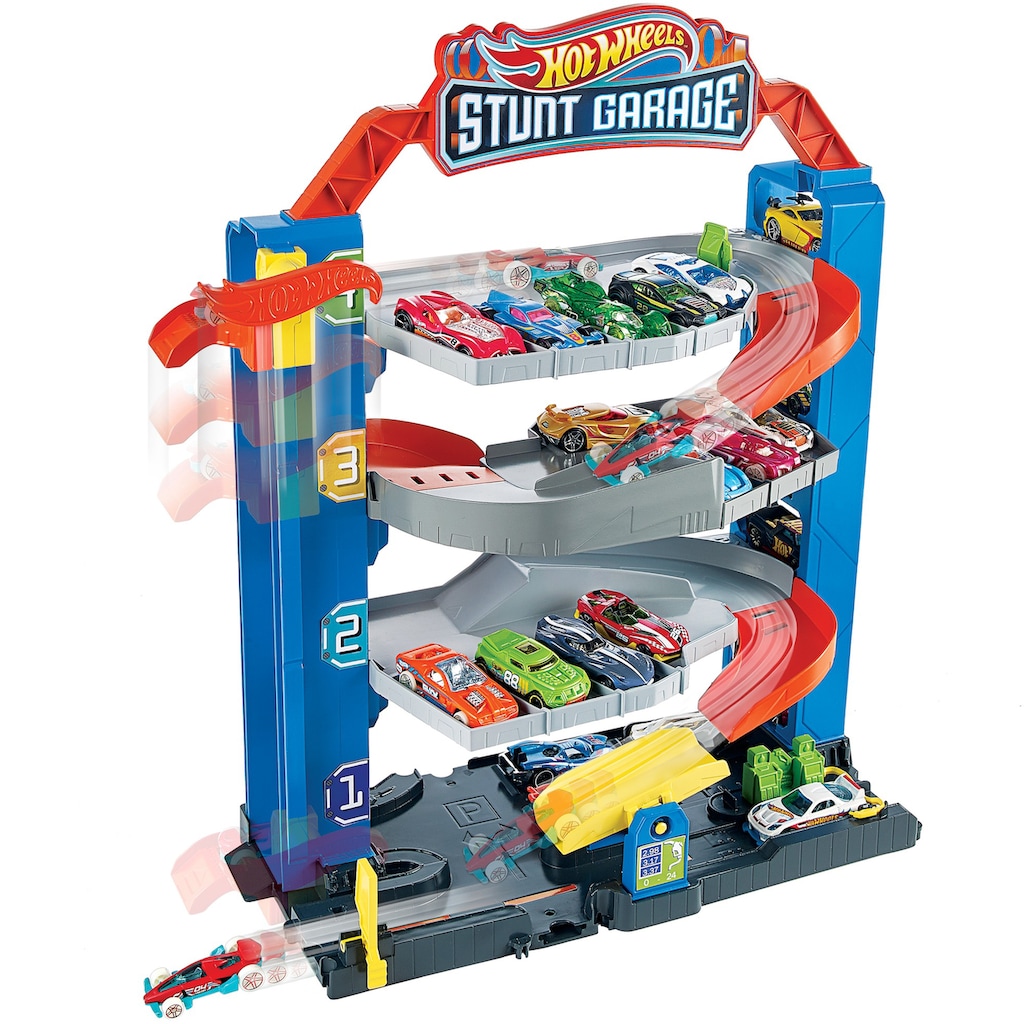 Hot Wheels Spiel-Parkgarage »Stunt-Garage Spielset, Parkhaus«, inklusive 1 Spielzeugauto