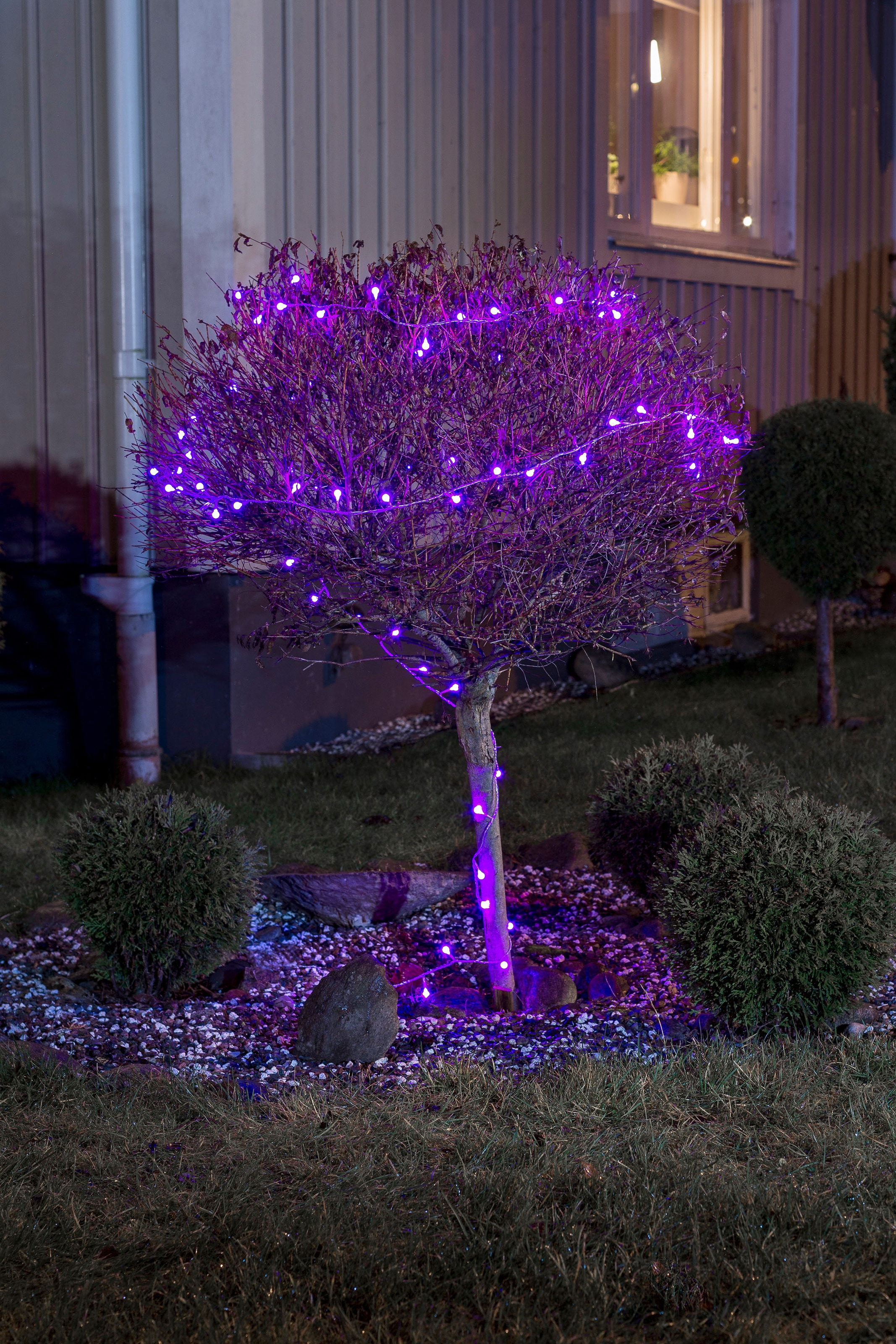 Konstsmide LED-Globelichterkette 80 Dioden Farbwechsel rot/blau