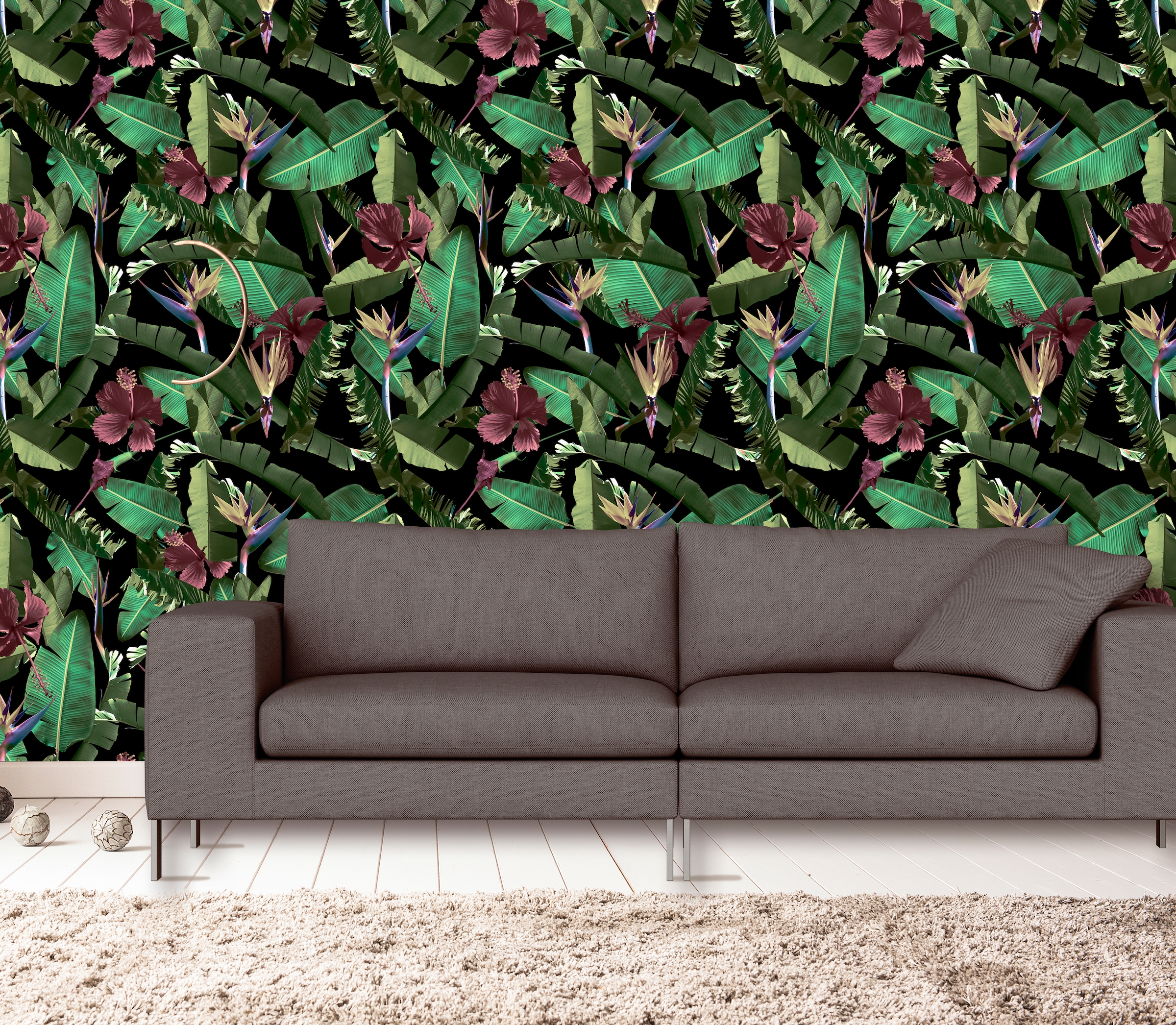 queence Vinyltapete »Annelie« Motiv | geblümt | gemustert glatt 90x250cm, selbstklebend, kinderleichte Anbringung, , Sticker