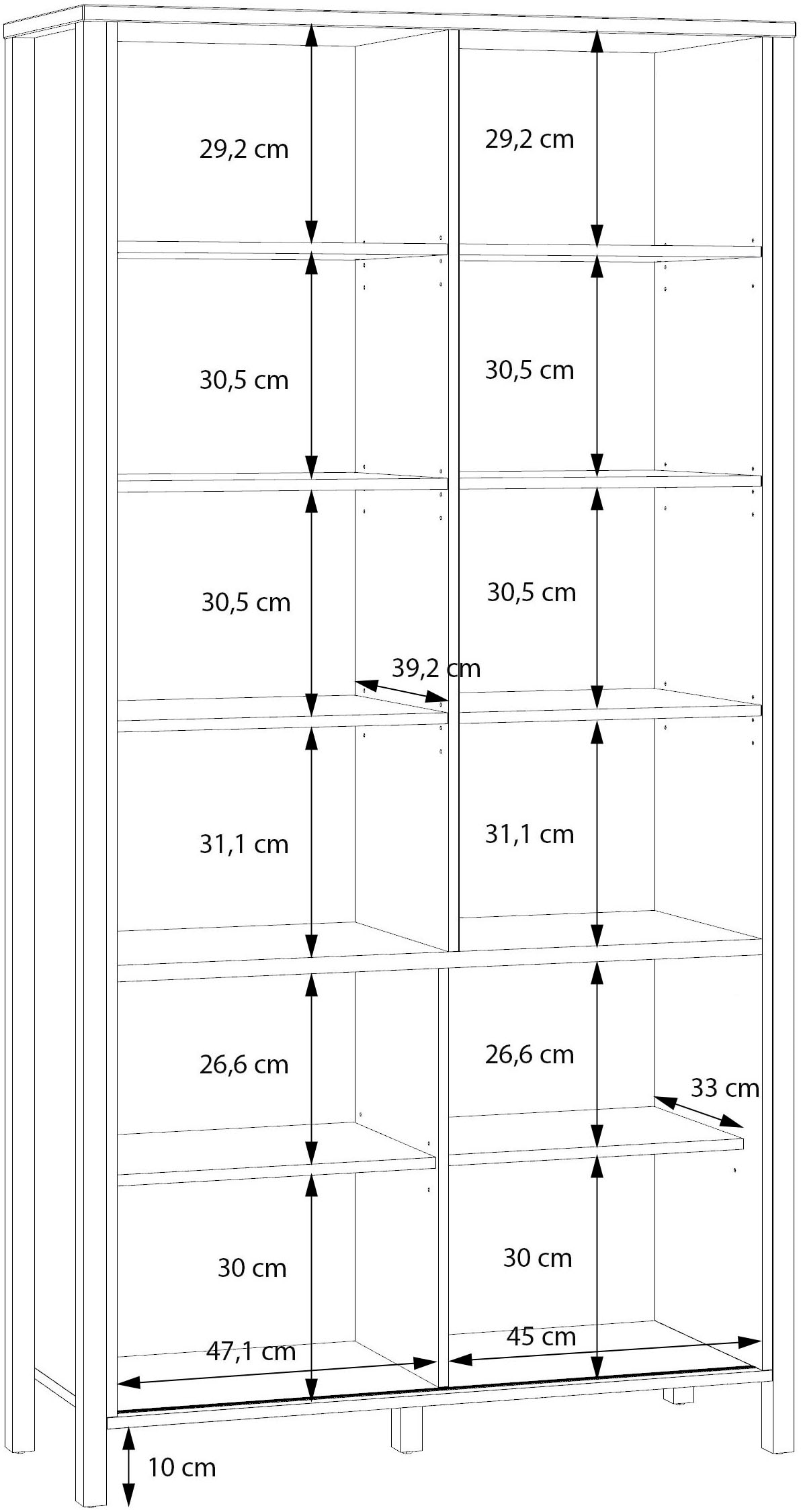 FORTE Mehrzweckregal »Jytana Jugendzimmer« B/H/T 103,4/200,3/40,3 cm