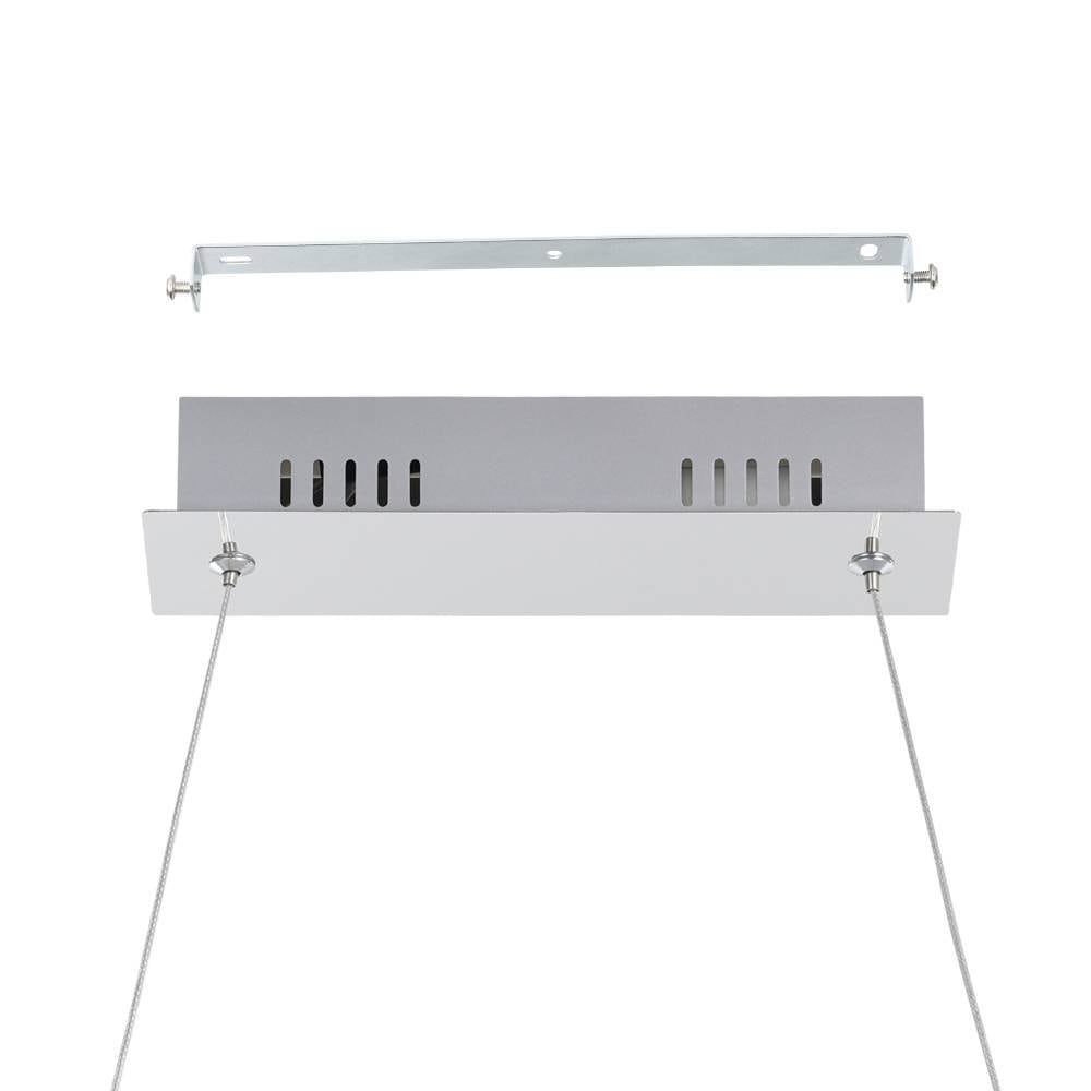 EGLO Hängeleuchte »LASANA 2 Hängelampe, chrom, weiß, Pendelleuchte, 3-flammig, modern« LED-Board Warmweiß Wohnzimmer, Esszimmer, minimalistisch, geschwungene Bauform, 120x100cm