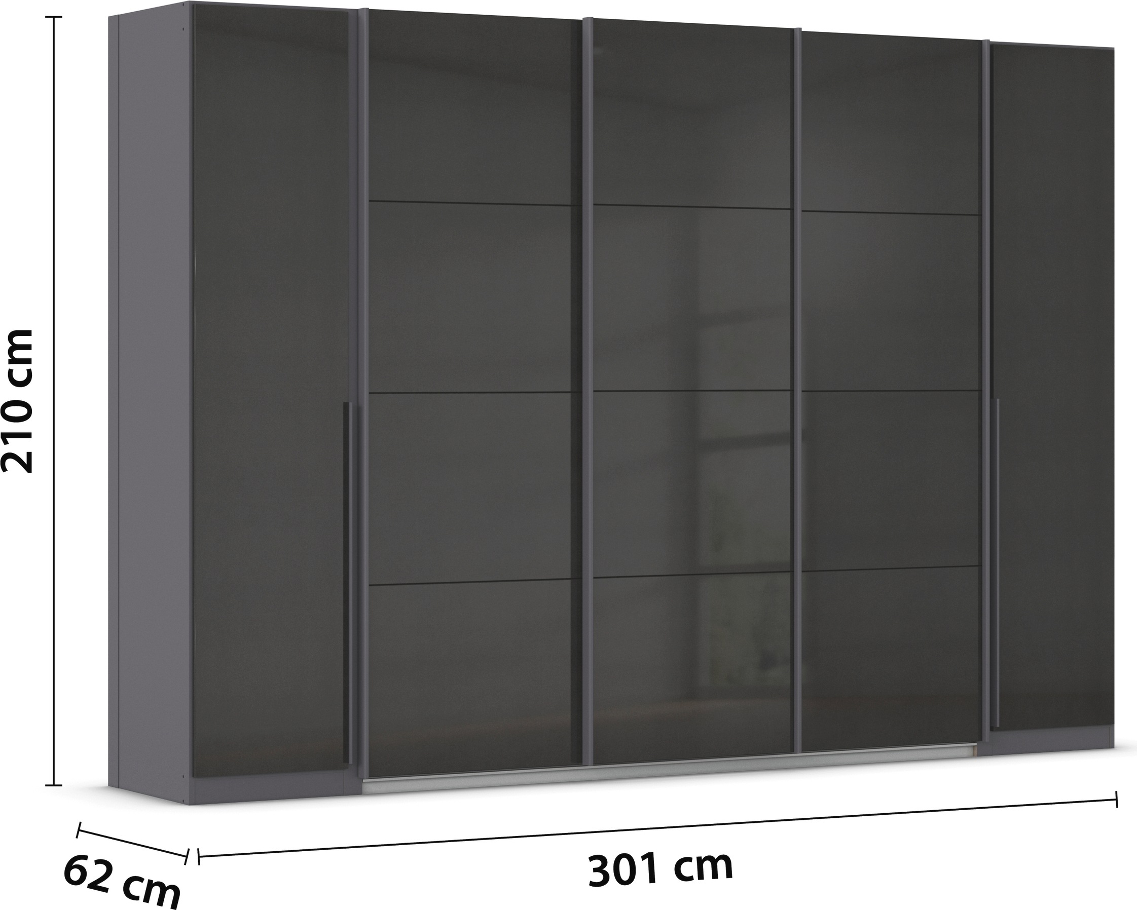 rauch Schwebetürenschrank »Agordo«, (im angesagten Mix aus Dreh- und Schwebetüren), optional mit Spiegel und zwei Griff-Farben MADE IN GERMANY