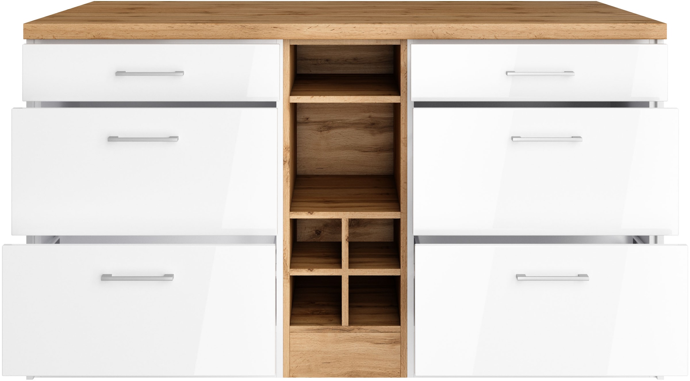 KOCHSTATION Kücheninsel »KS-Milan«, Stellmaß 153/100 cm, viel Stauraum, Lebensmittelpunkt: Küche
