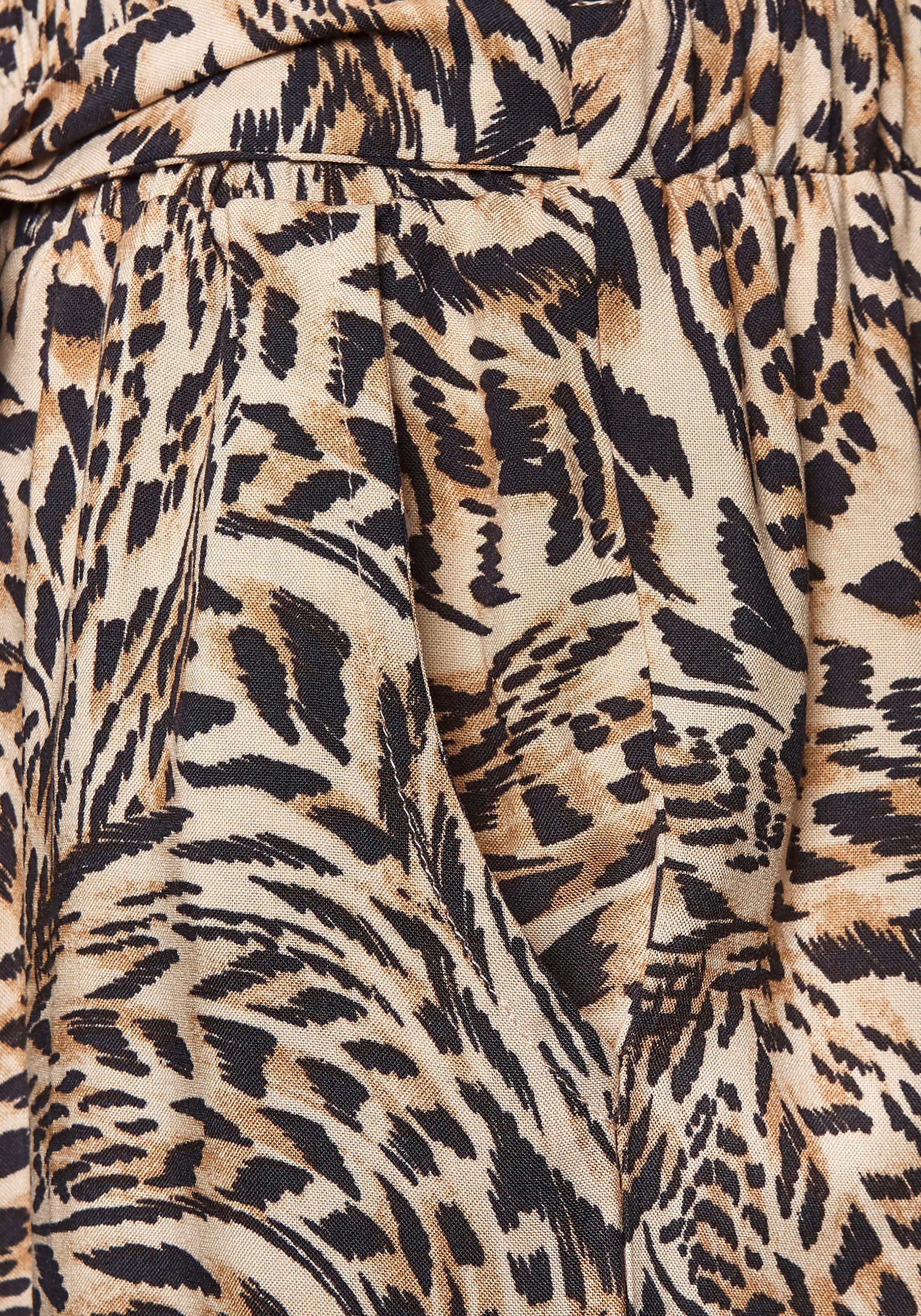 Buffalo Palazzohose, aus gewebter Viskose, Stoffhose mit Taschen und Gürtel, Sommerhose