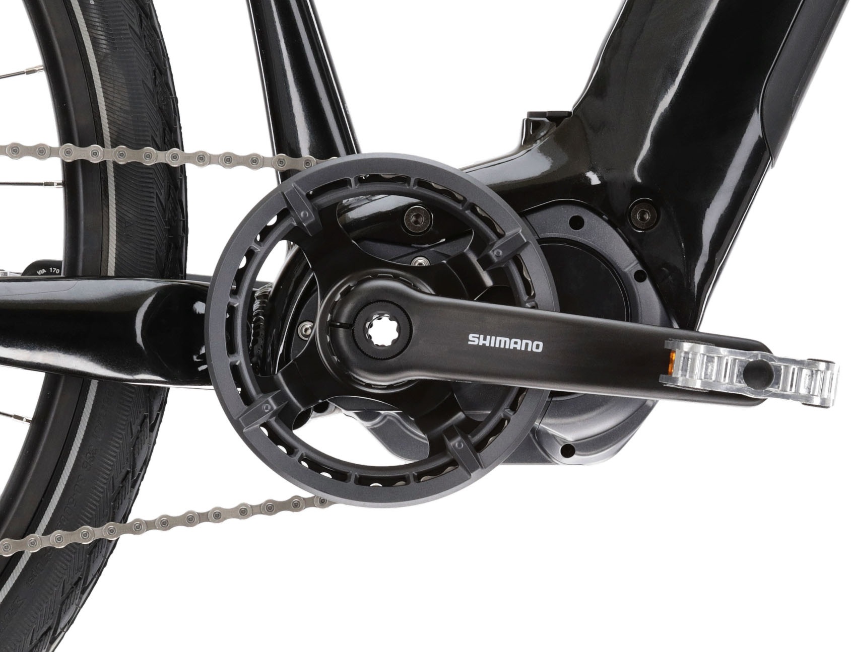 Kross E-Bike »E-Crossrad Evado Hybrid 6.0 28 Zoll schwarz«, 10 Gang, Shimano, DEORE XT T8000, Mittelmotor 250 W, Pedelec, Elektrofahrrad für Damen und Herren