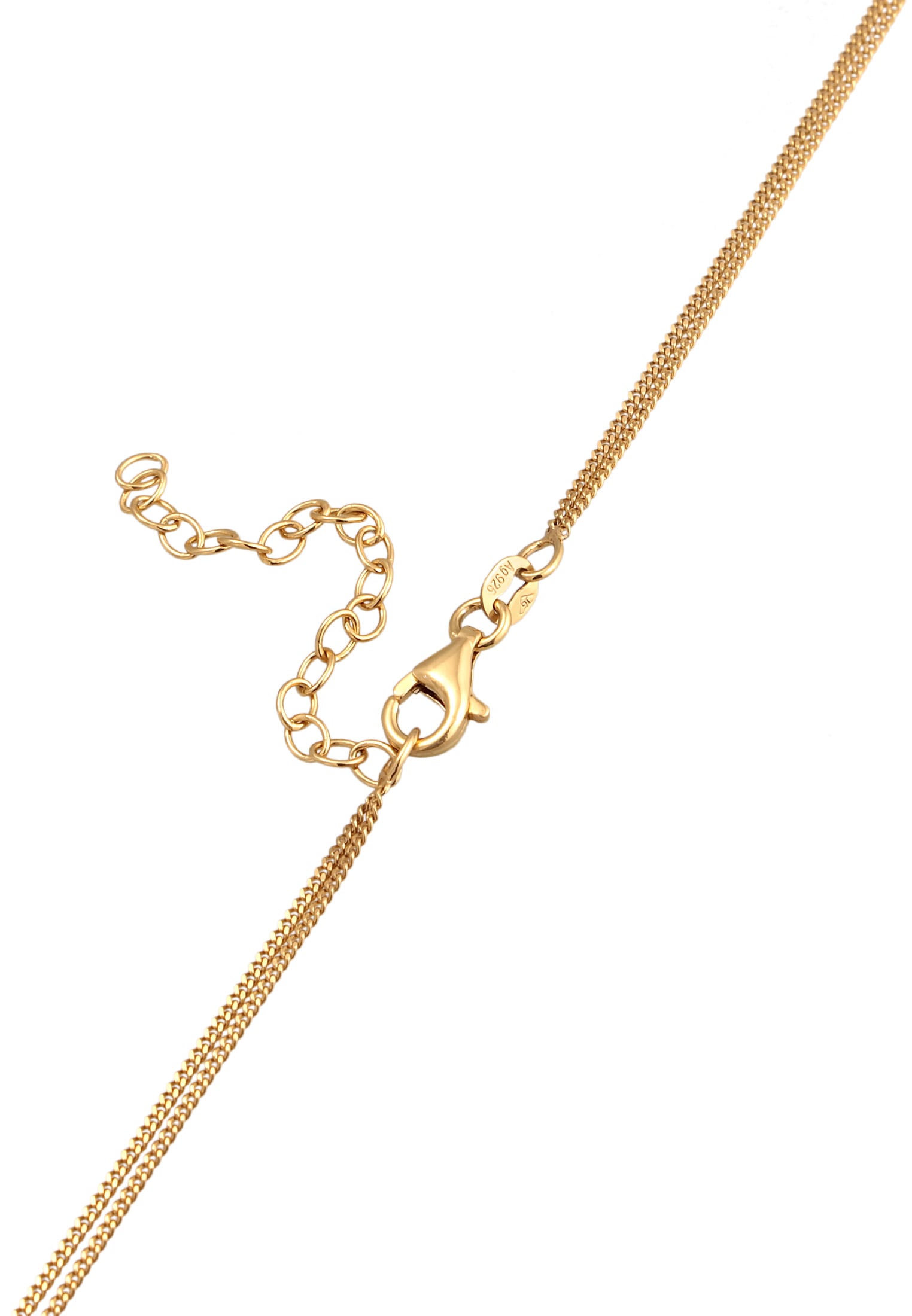 Elli Silberkette »Halskette Layer Kette mit Kreis Plättchen 925 Silber«