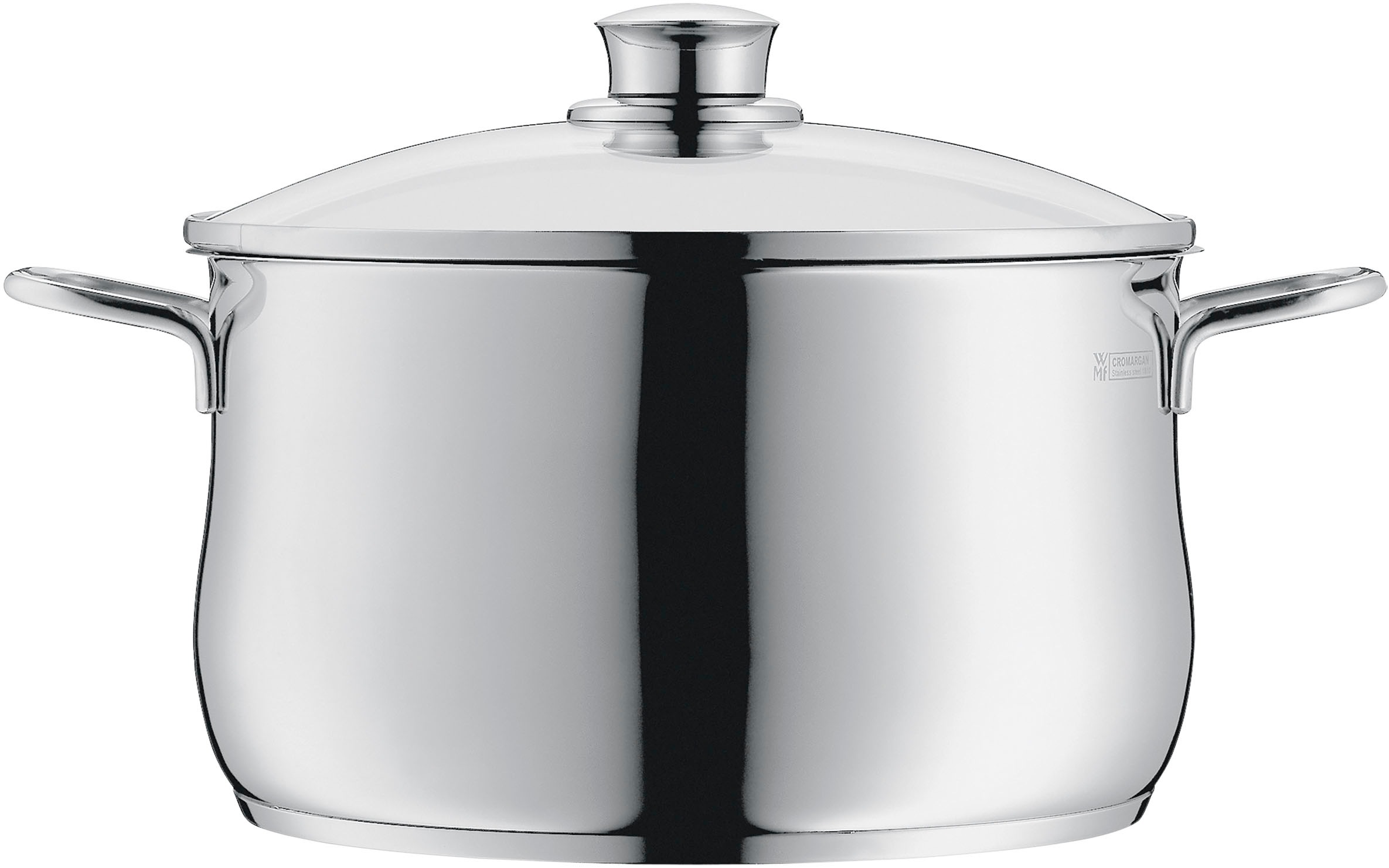 WMF Fleischtopf »Diadem Plus«, Cromargan® Edelstahl Rostfrei 18/10, (2 tlg.), breiter Schüttrand, außergewöhnliches Design, spülmaschinengeeignet