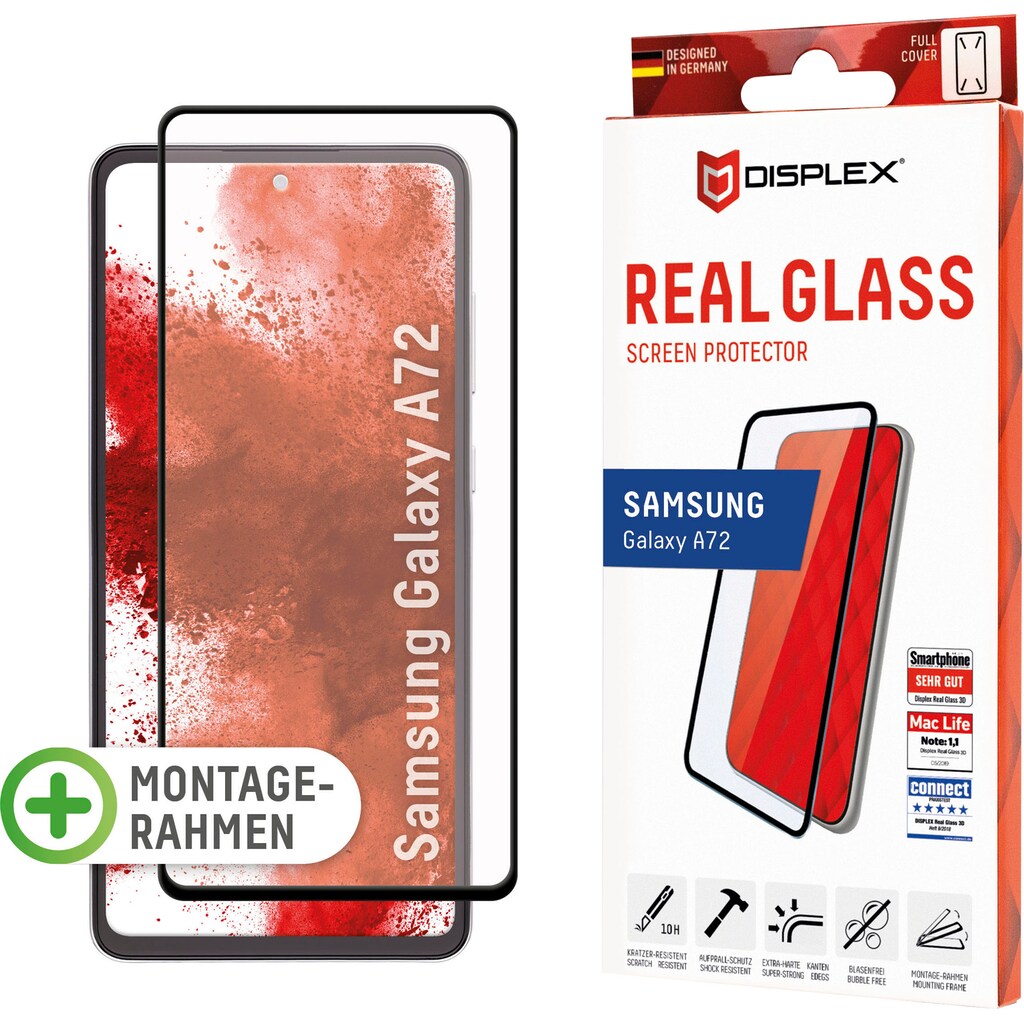 Displex Displayschutzfolie »DISPLEX Real Glass Panzerglas für Samsung Galaxy A72 (6,5")«, für Samsung Galaxy A72