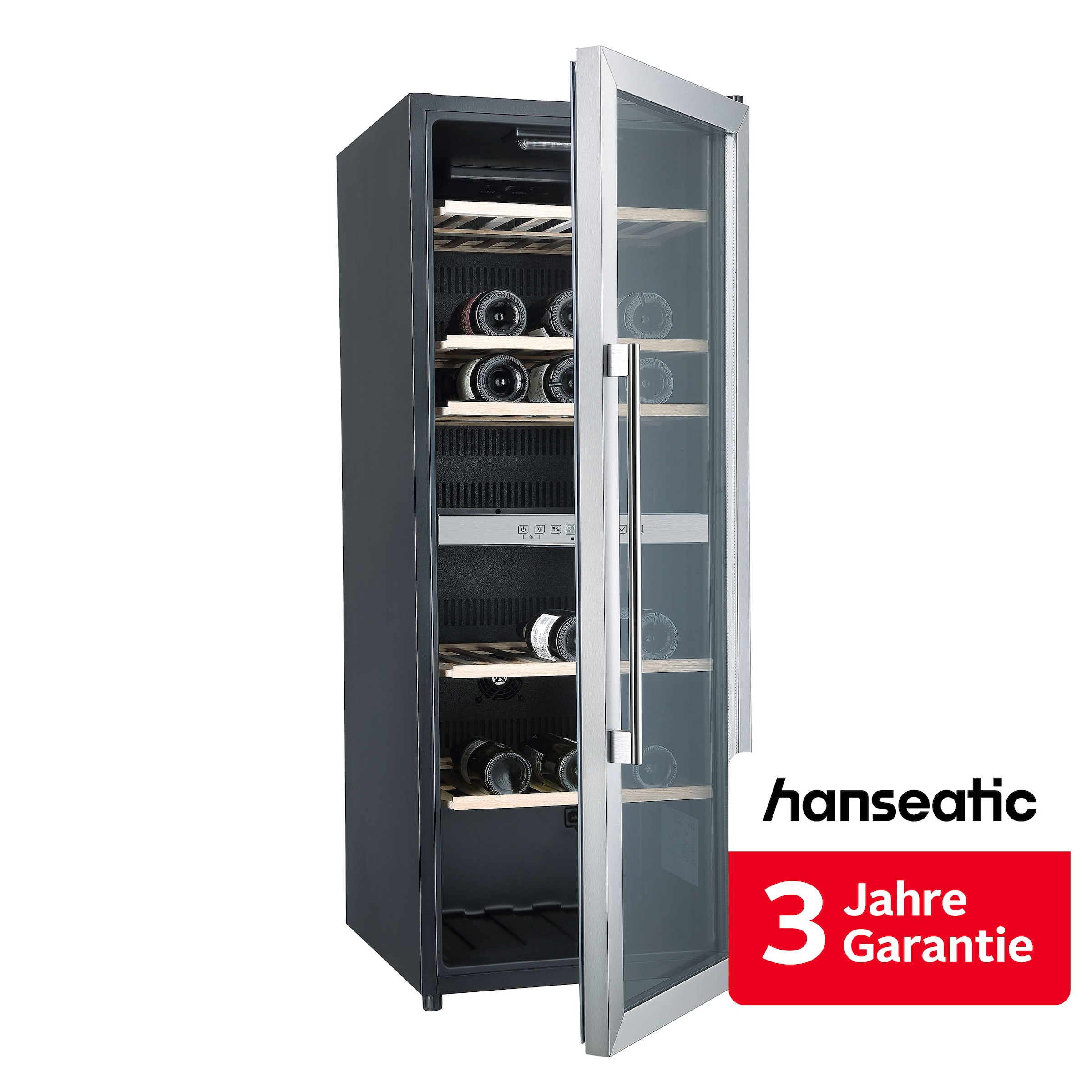 Hanseatic Weinkühlschrank "HWC77FCIA" für 77 Stk. Standardflaschen á 075l inkl. 3 Jahre Herstellergarantie