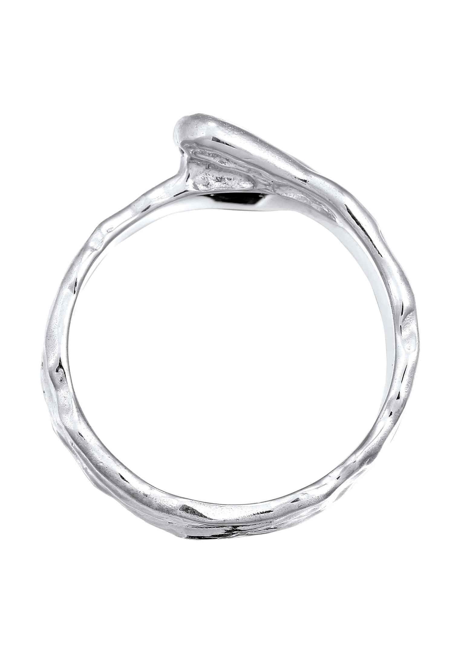 Kuzzoi Silberring »Ring Bandring Organic Struktur 925 Sterling Silber«