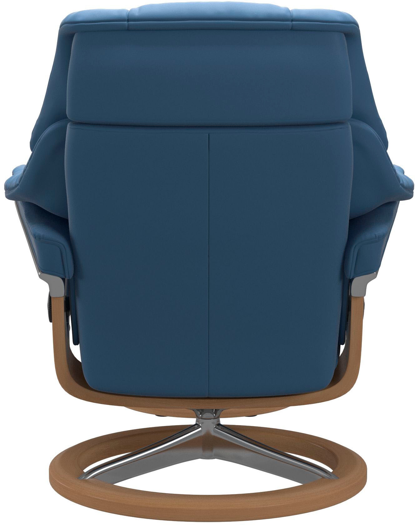 Stressless® Relaxsessel »Reno«, (Set, Relaxsessel mit Hocker), mit Hocker, mit Signature Base, Größe S, M & L, Gestell Eiche