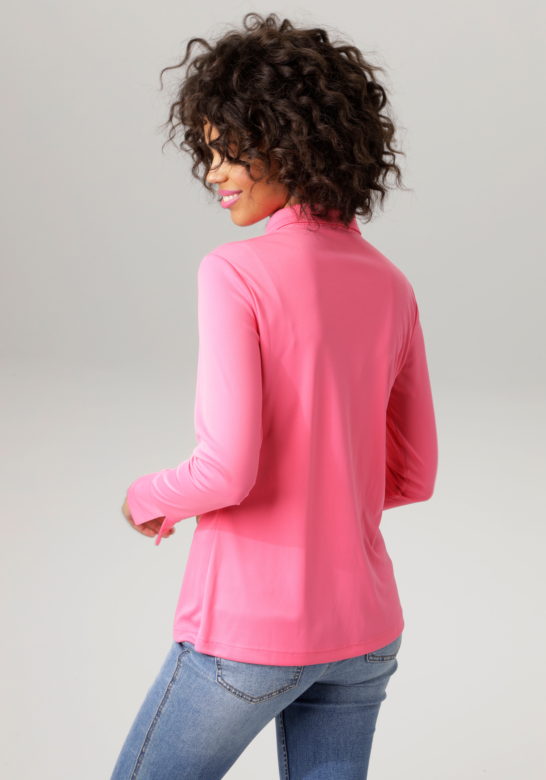 Aniston CASUAL ♕ in strukturierter Jersey-Crepé-Qualität bei Hemdbluse