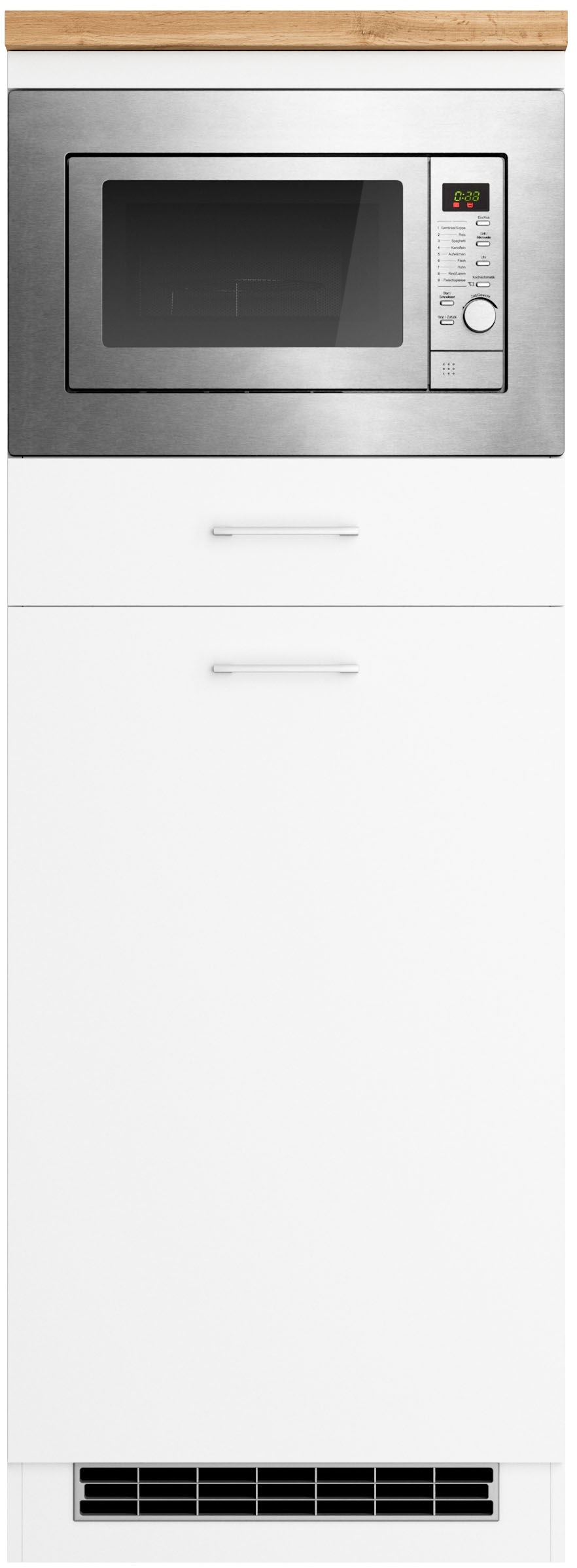 KOCHSTATION Backofen/Kühlumbauschrank »KS-Milan« Mikrowellen-Kühlschrankumbau 60 cm, matt oder hochglänzend