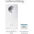 DEVOLO WLAN-Router »Magic 1 WiFi ac Ergänzung (1200Mbit, Powerline + WLAN, 2x LAN, Mesh)«