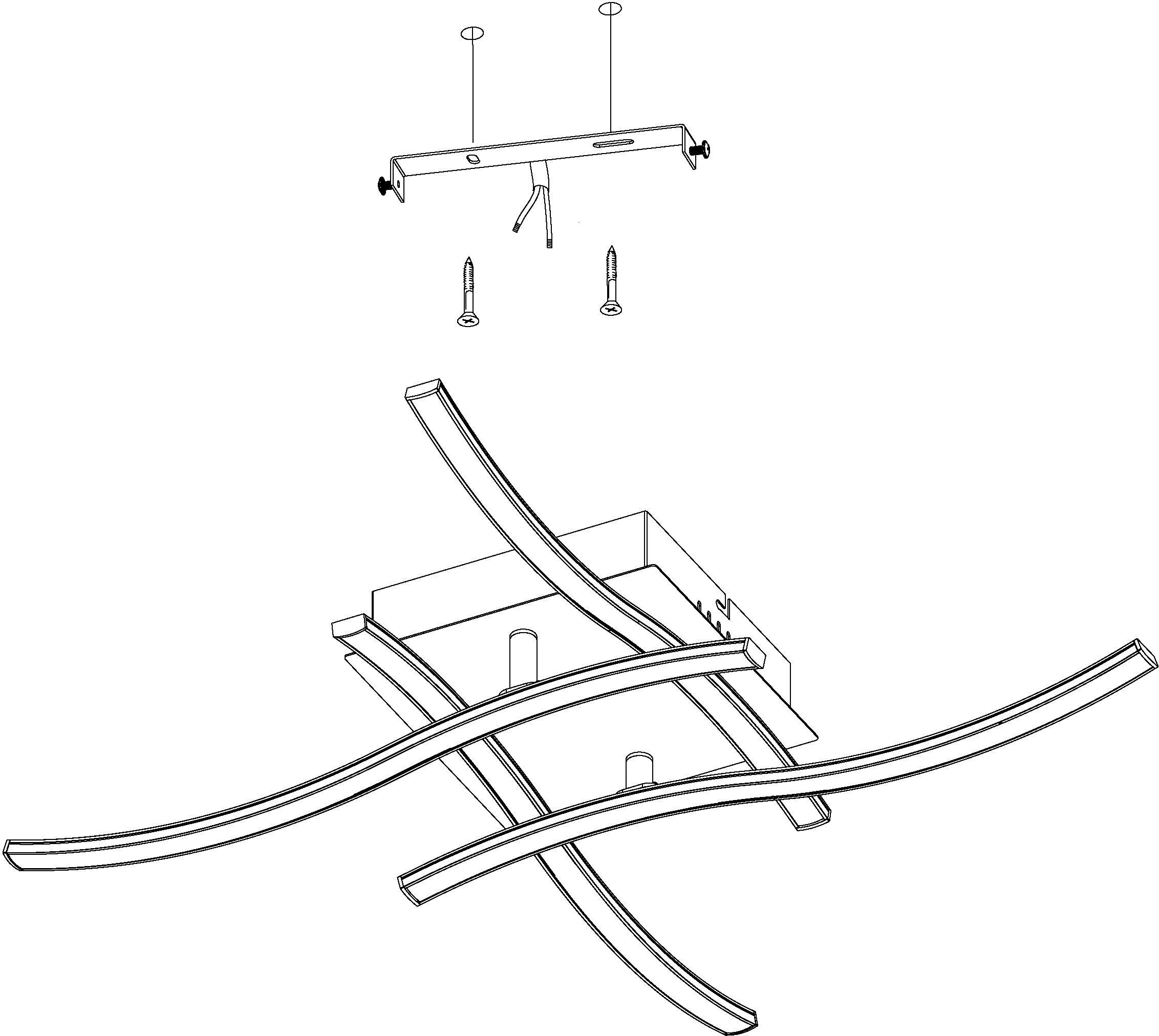 EGLO Deckenleuchte »VALMORA Deckenlampe, Alu und Kunststoff, IP20, Wohnzimmerlampe, Lampe« LED-Board Warmweiß Wand-/Deckenleuchte, L56 x B56 x H10,5 cm, chrom, 4X5,2W inkl.