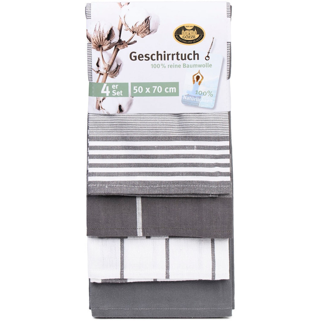 Gözze Geschirrtuch »Geschirrtücher, Des. 60057«, (Set, 4 tlg.)