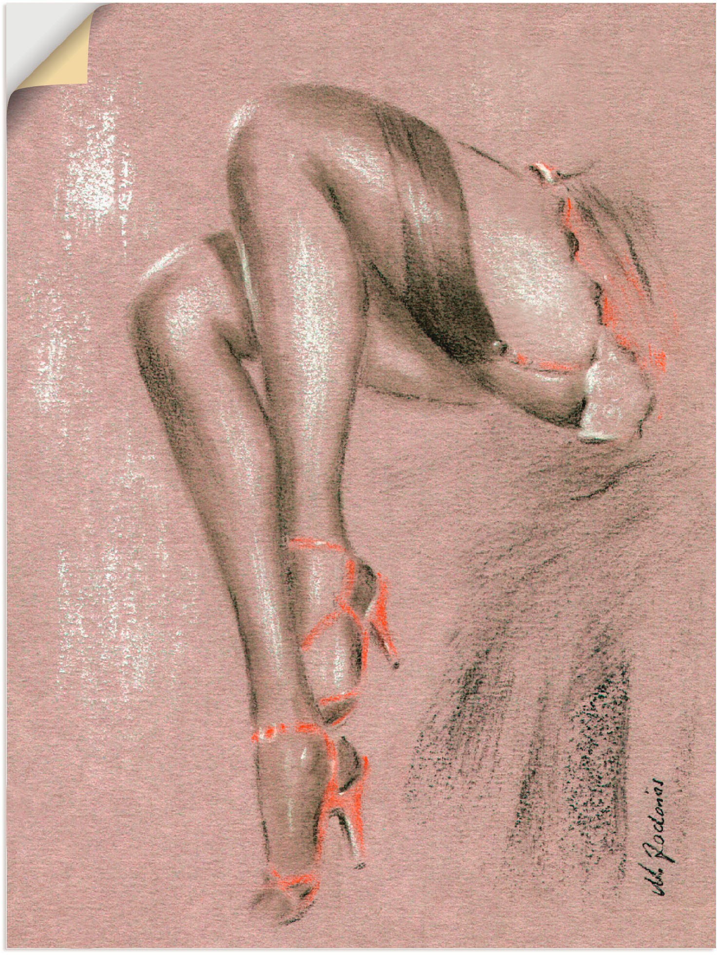 Artland Wandbild »Erotisches in St.), Frau, als Rechnung (1 auf Heels«, Poster Wandaufkleber High in Leinwandbild, Alubild, oder Größen versch. kaufen