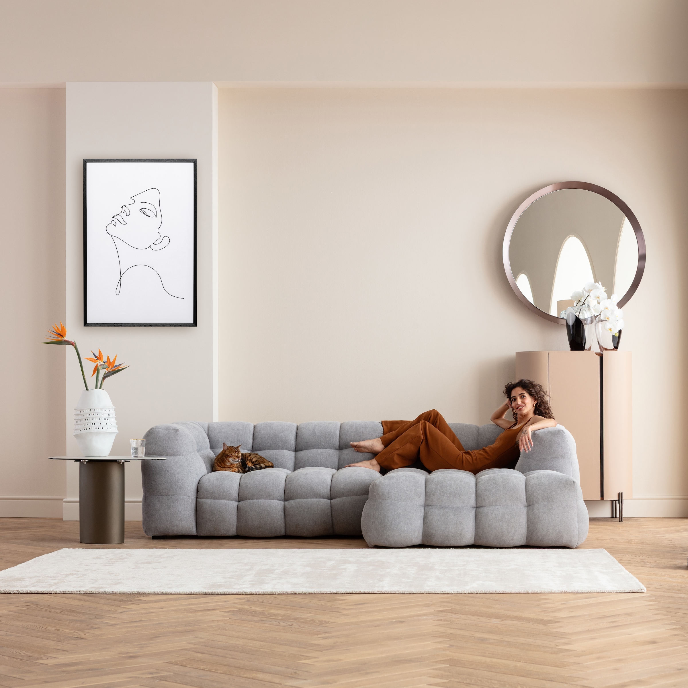 Kare Design Bild mit Rahmen »Gerahmtes Bild Drawing Lady 63x93cm« 1, 