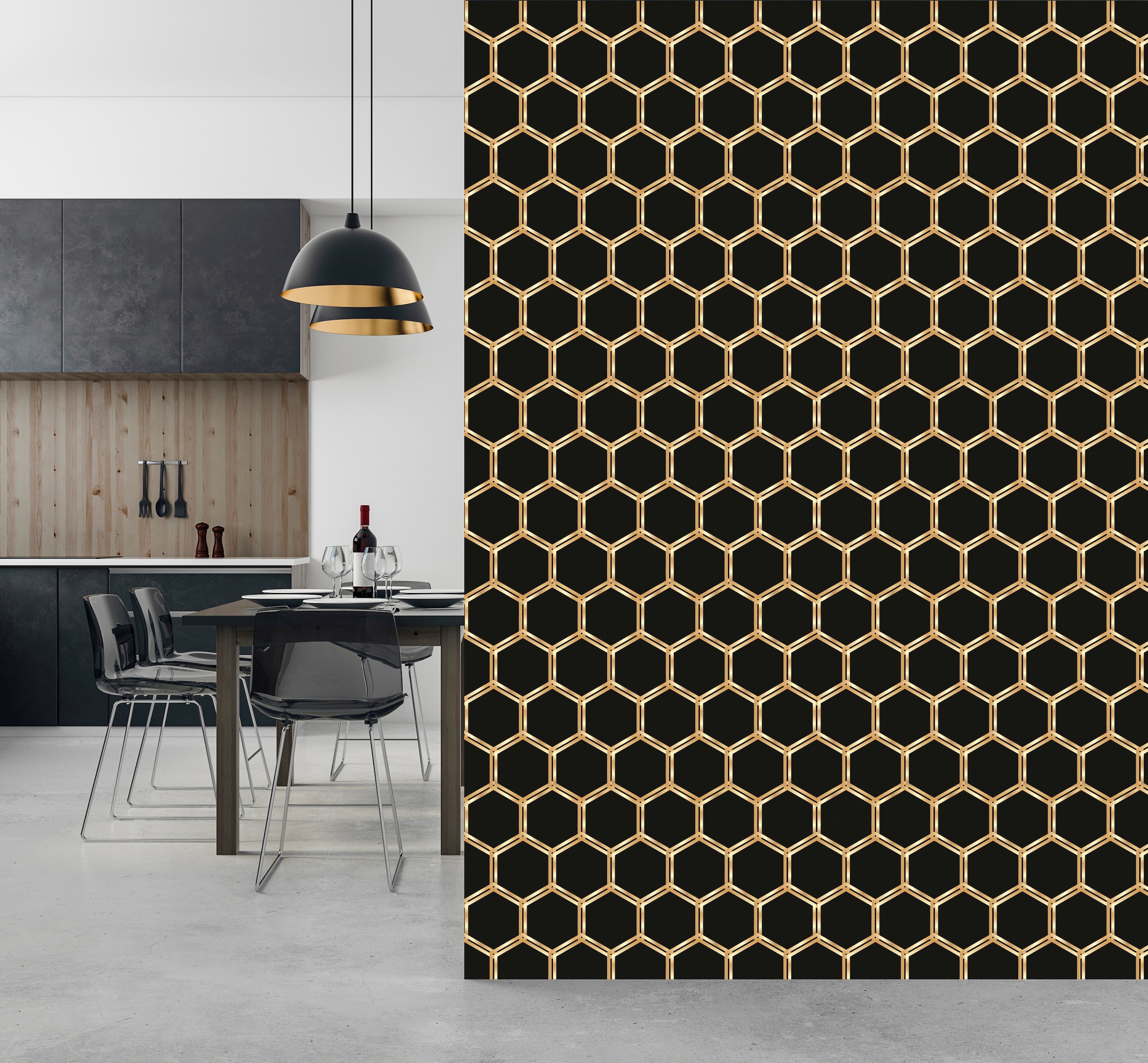 queence Vinyltapete »Josephina« Farbverlauf | abstrakt | bedruckt | gemustert glatt 90x250cm, selbstklebend, kinderleichte Anbringung, , Sticker