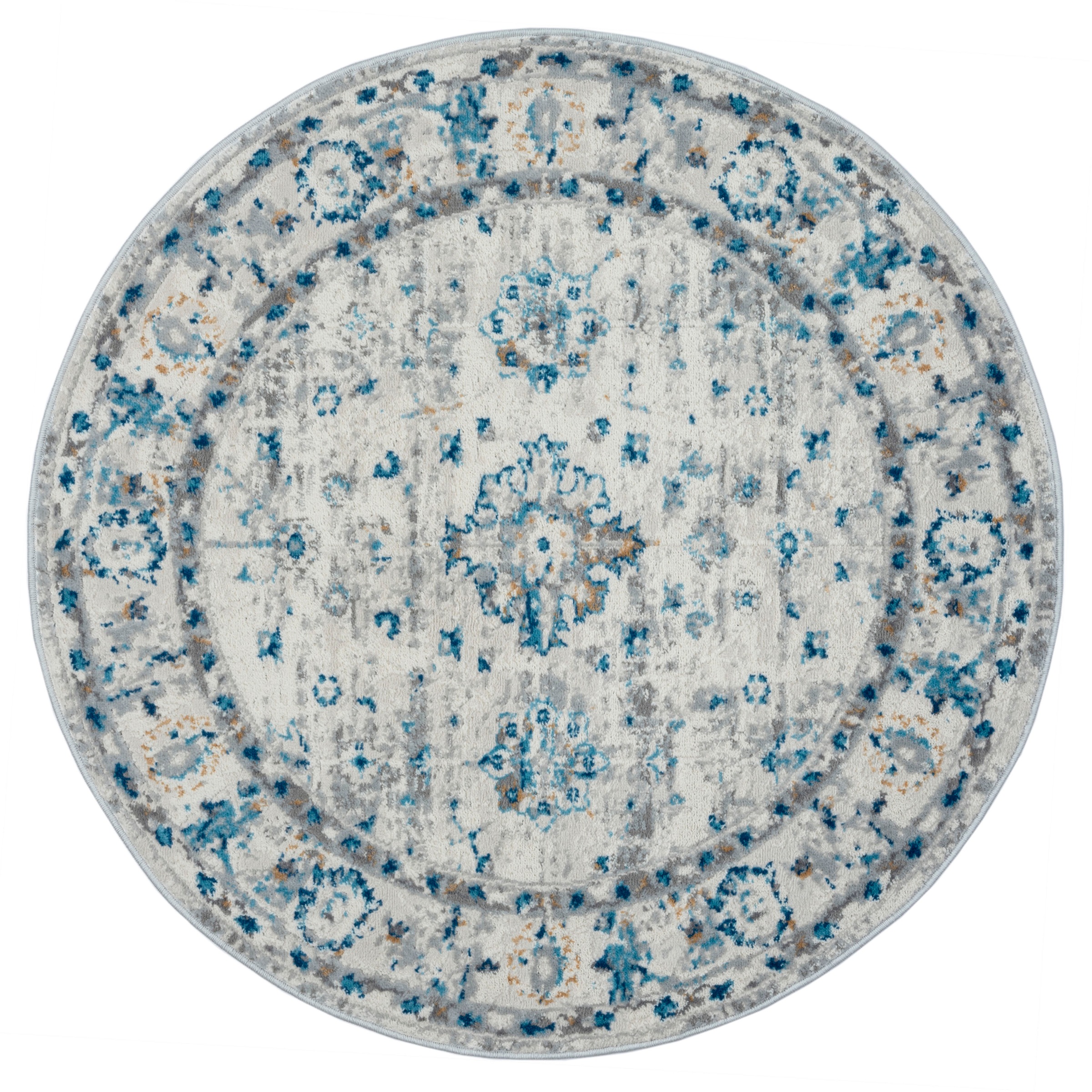 Myflair Möbel & Accessoires Teppich »My Heriz 3«, rund, 8 mm Höhe, Kurzflor, klassisches Orient Design, besonders weich durch Microfaser