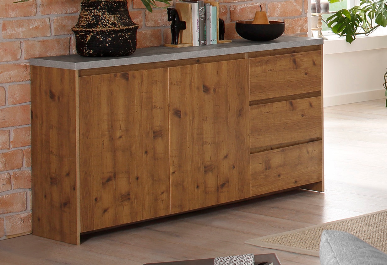 Sideboard »Maribo«, Kommode im modernen Landhaus-Stil, mit Betontopplatte, Breite 150 cm