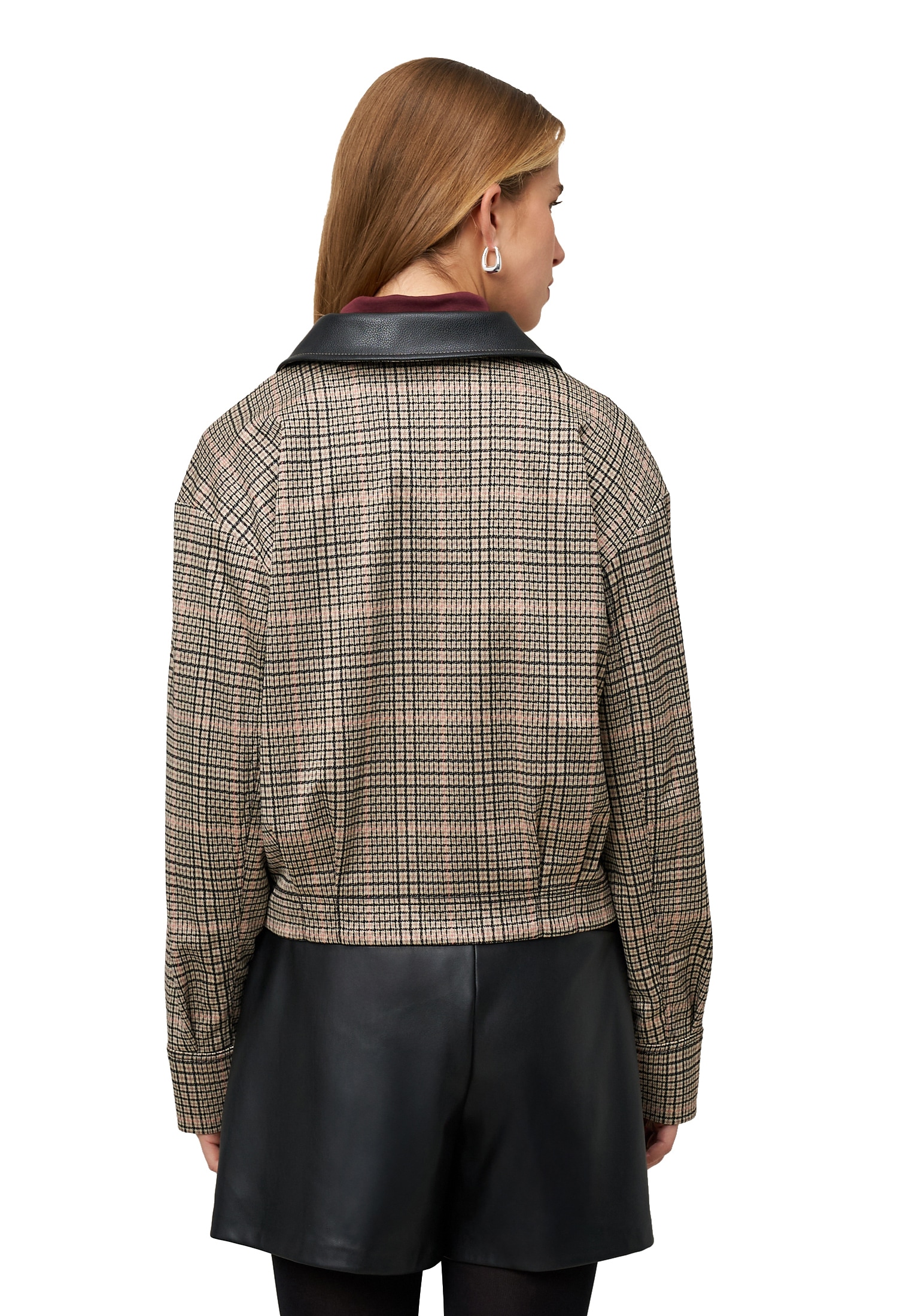 Zero Kurzblazer »Karo-Jacke mit Knopfleiste«