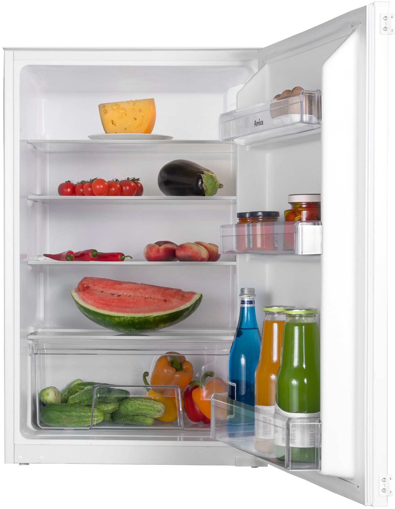 Amica Einbaukühlschrank »EVKS 16172/1«, Schlepptür-Technik