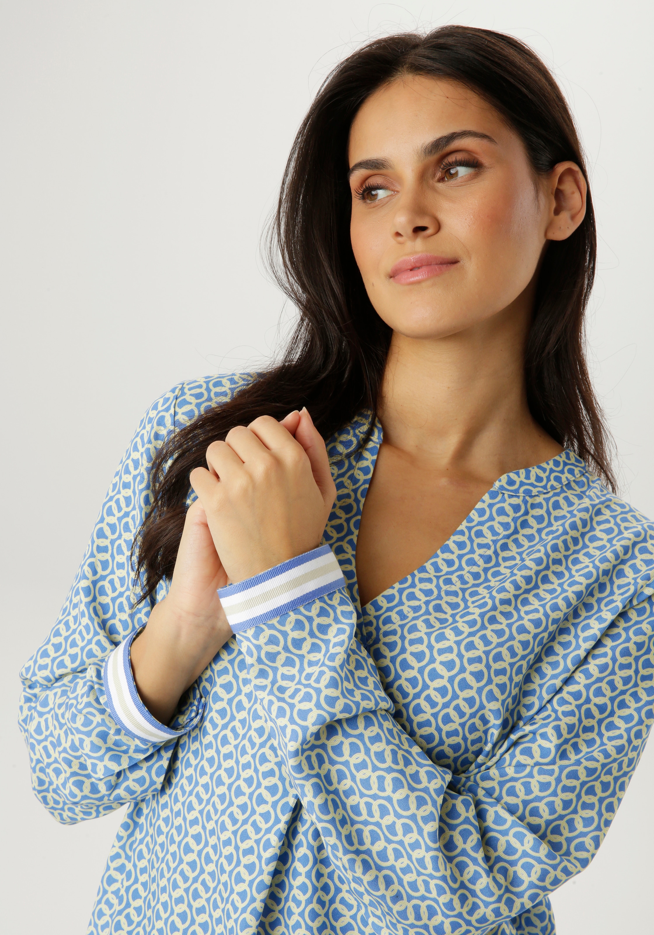 Aniston SELECTED Schlupfbluse mit modischer Kettenmusterung- NEUE KOLLEKTION