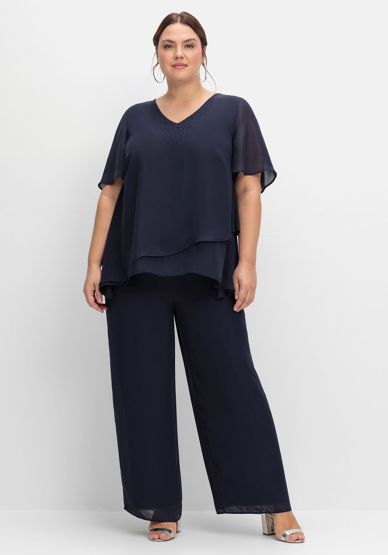 Jumpsuit »Georgette-Overall im Lagenlook, mit weitem Bein«, im Lagenlook, mit weitem Bein