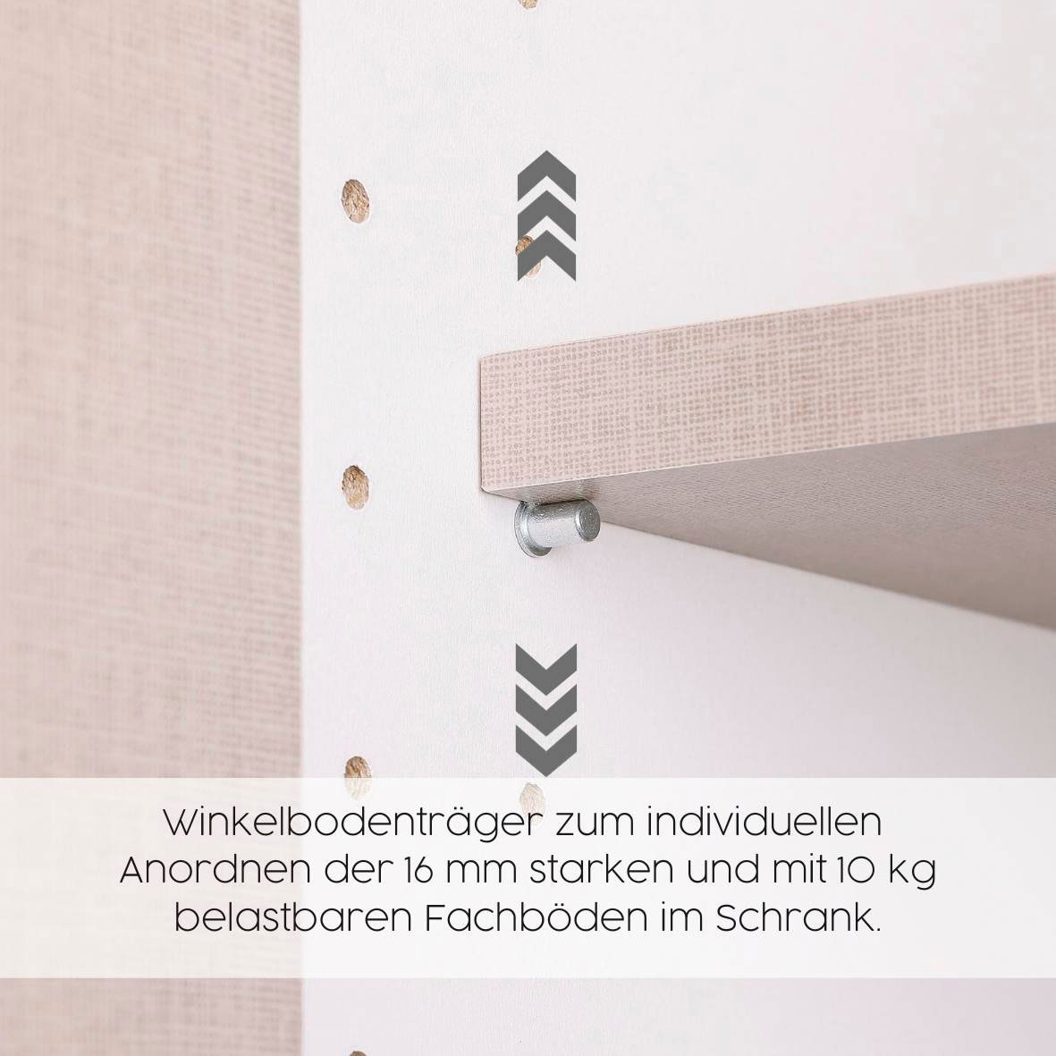 rauch Drehtürenschrank »Kleiderschrank Schrank Garderobe Wäscheschrank NAGATA mit Spiegel«, (in 3 verschiedenen Ausstattungen BASIC/CLASSIC/PREMIUM), und modernen Stangengriffen in Graumetallic TOPSELLER MADE IN GERMANY
