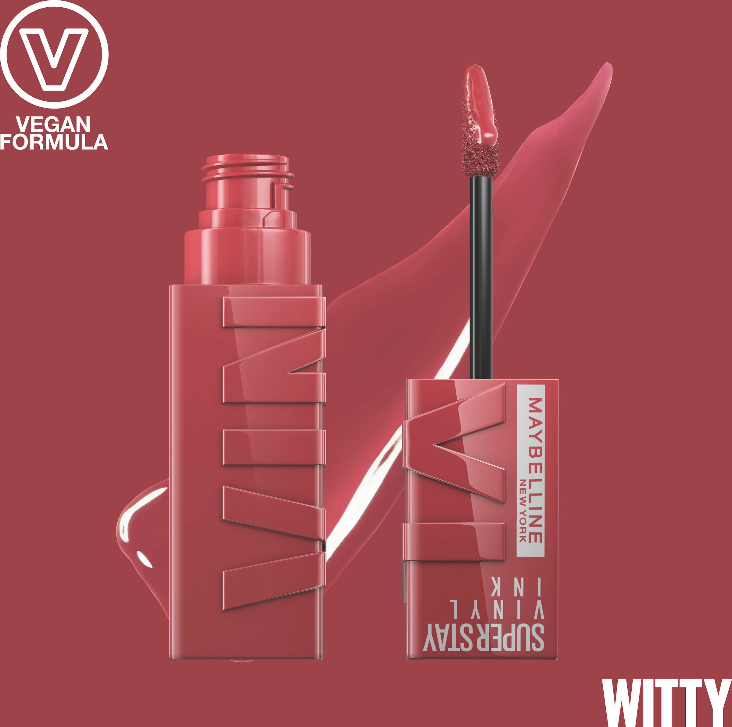 MAYBELLINE NEW YORK Lippenstift »Super Stay Vinyl Ink«, mit natürlichen Inhaltstoffen