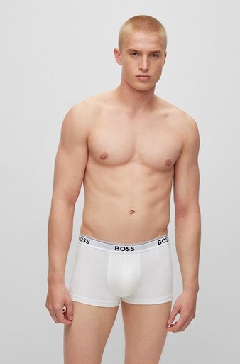 BOSS Boxer »TRUNK 3 PACK«, (3 St.), BOSS Schriftzug auf dem Bund