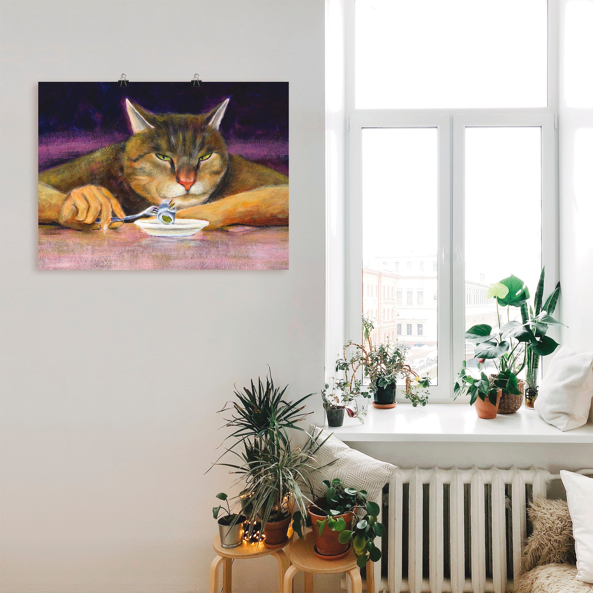 Artland Wandbild »Katzenjammer«, Haustiere, (1 St.), als Leinwandbild, Poster in verschied. Größen